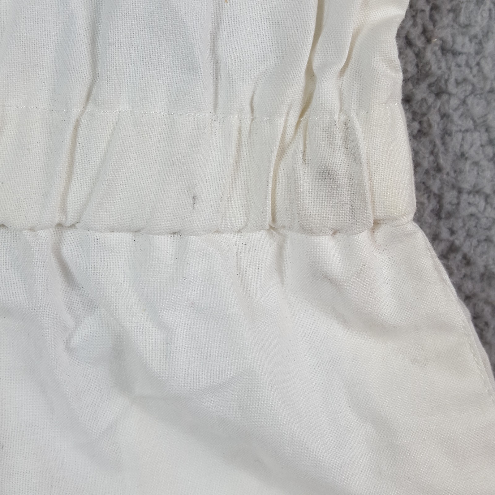 Vintage 80s Cap Sleeve Athletic Romper Size S White Tennis Mesh French Playsuit