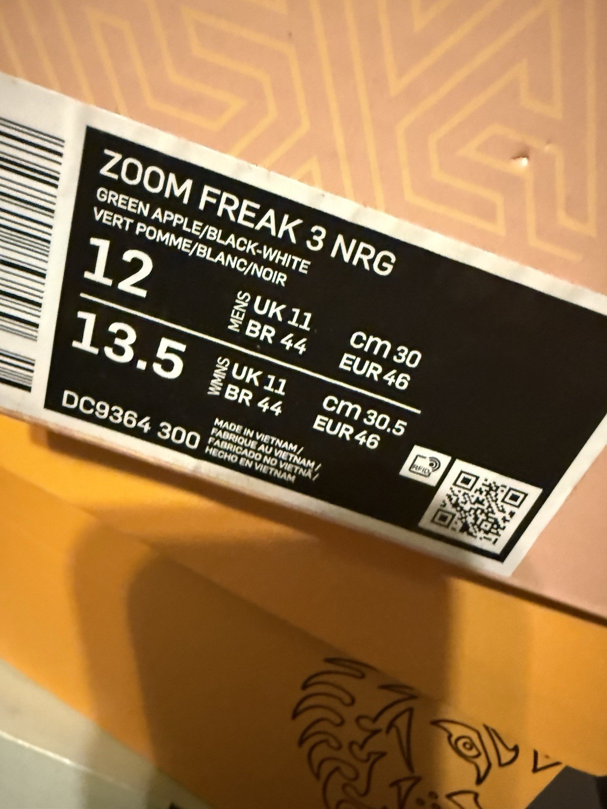 Nike Zoom Freak 3 Size 12 “Uno”