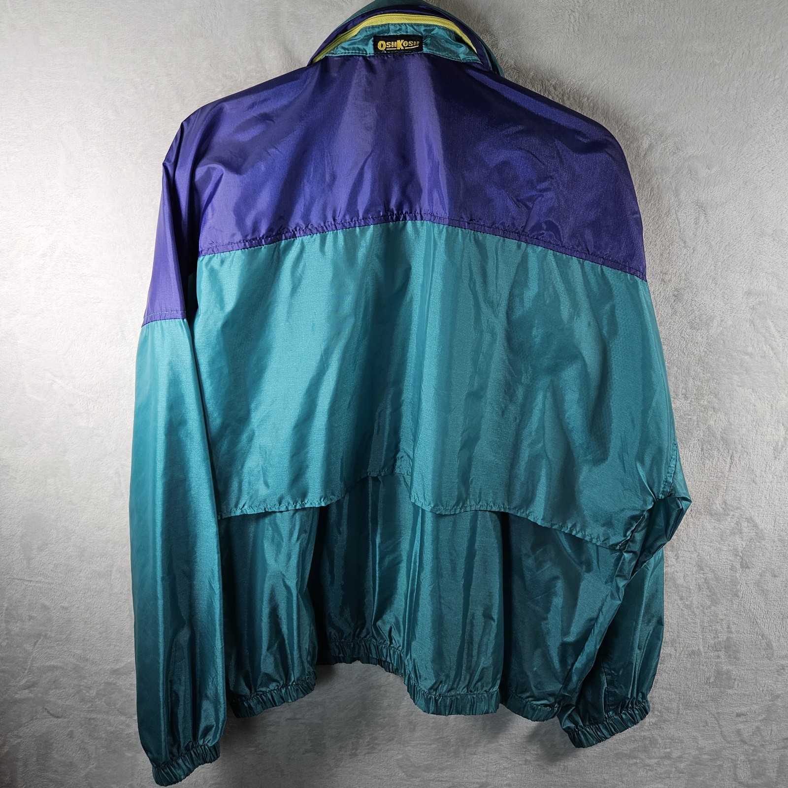 VTG 90s OshKosh B’Gosh Windbreaker Sz Large Colorblock Track Jacket Vented Hood