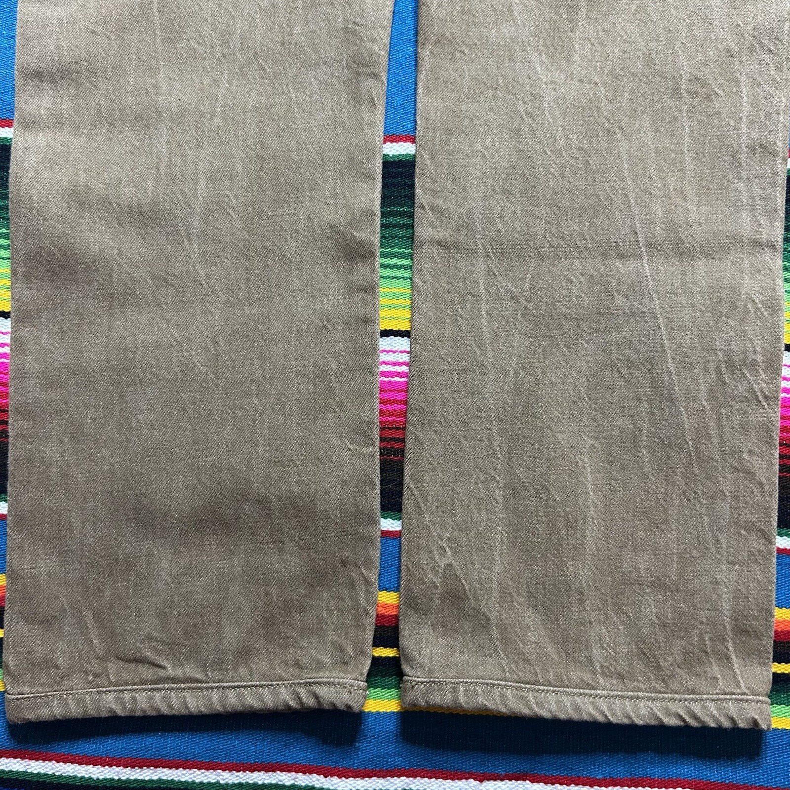 Gustin Jeans Selvedge Brown Size 34 California Slim Raw Button Fly