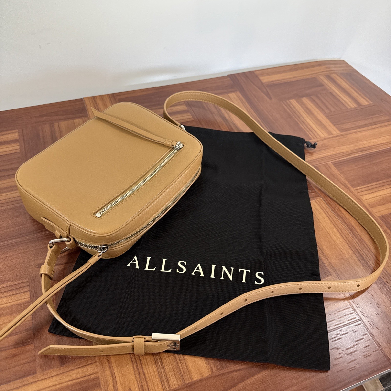 Allsaints Crossbody Purse – TAN – EXCELLENT CONDITION, Pre-Owned FREE S&H
