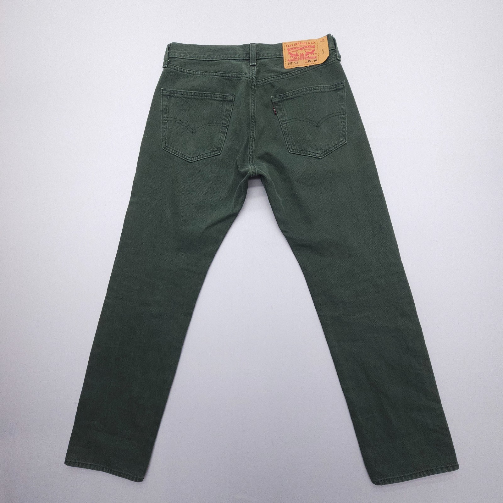 Levi’s 501 ’93 Straight Fit Button Fly Jeans Mens 29 x 30 Green 100% Cotton
