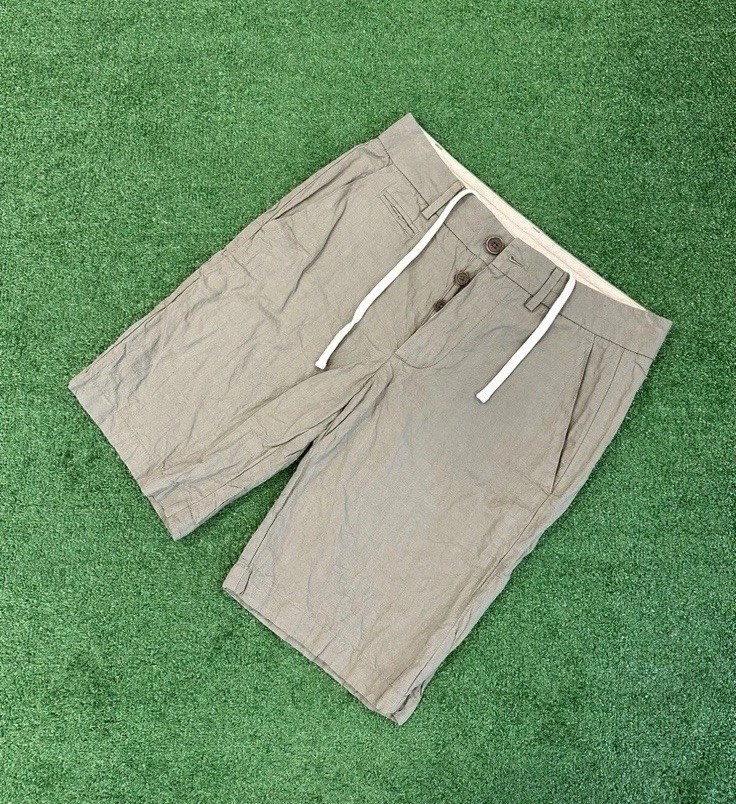 NWOT James Perse Shorts Mens 28 Cotton Metal Tailored Drawstring Lined Greystone