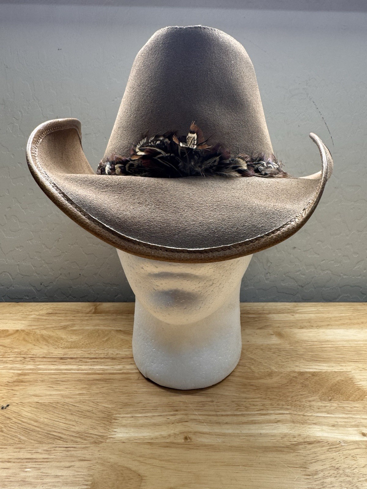Vintage Winfield Cover Co Hat San Francisco Brown Suede Leather Concho Band