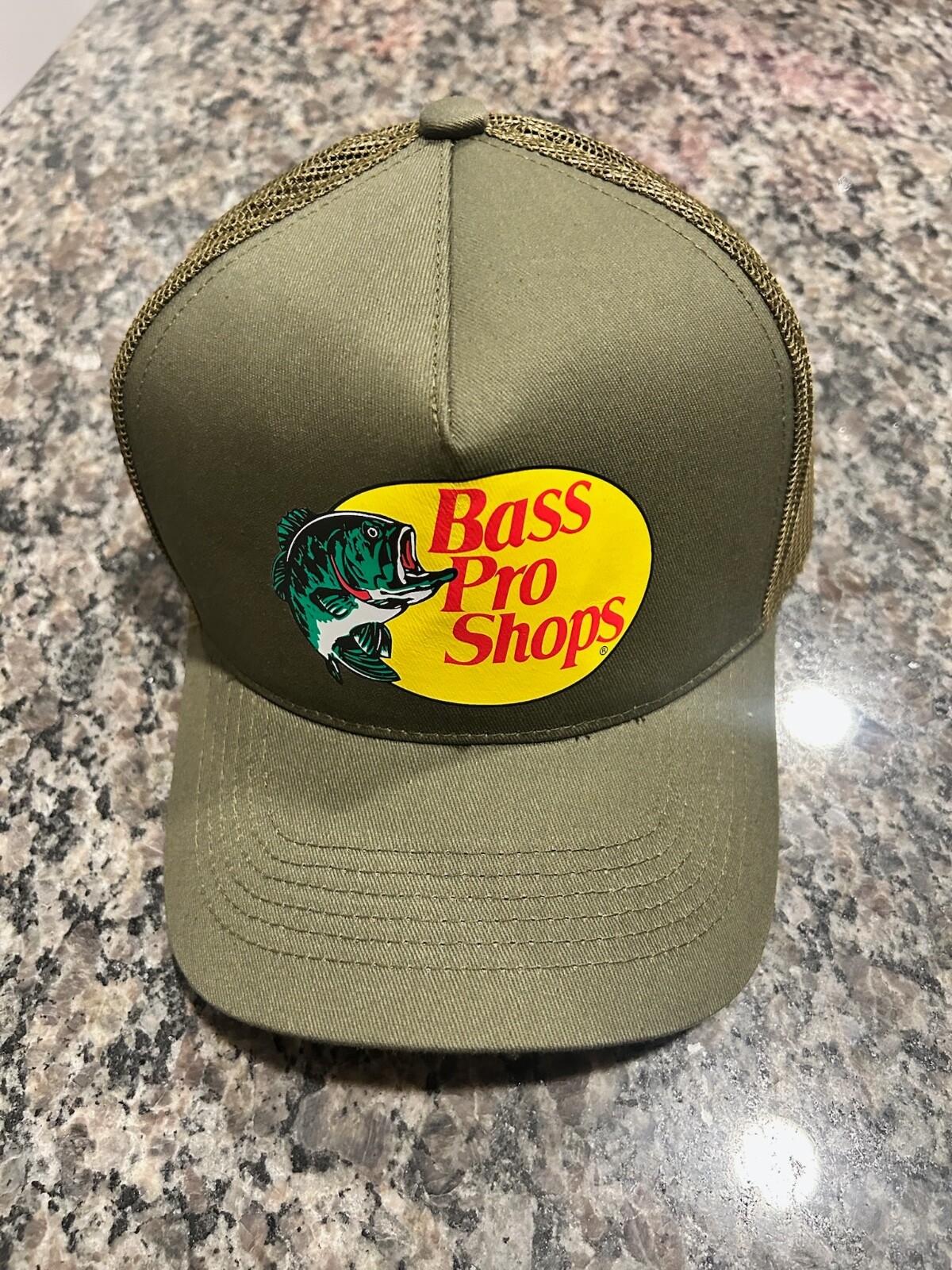 Bass Pro Shops Mesh Hat Cap Adjustable Snapback Trucker Fishing Baseball Outdoor