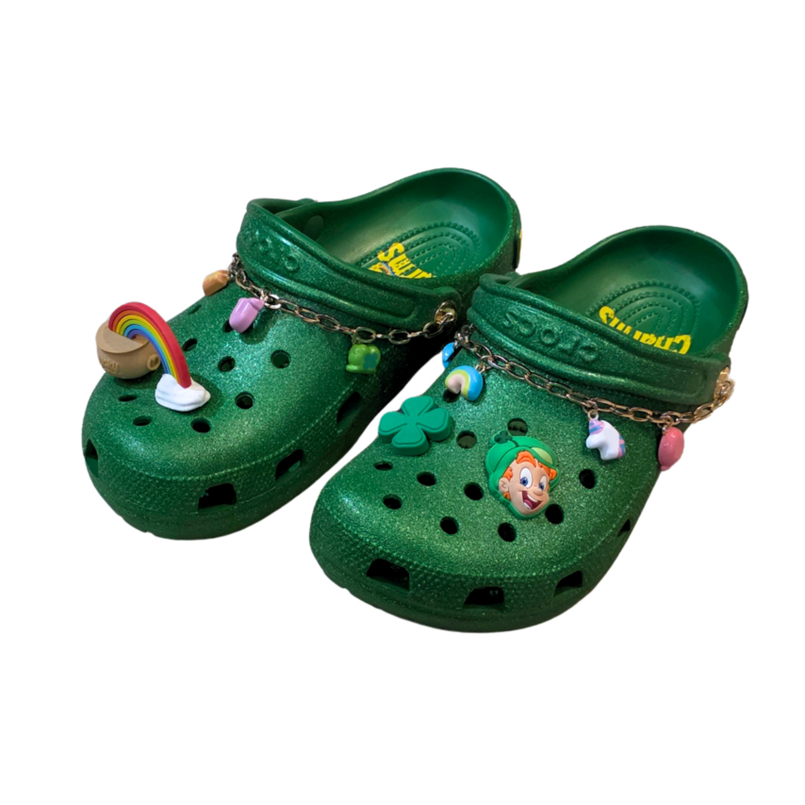 Unisex Crocs x Lucky Charms Green Classic Clogs – W8/M6