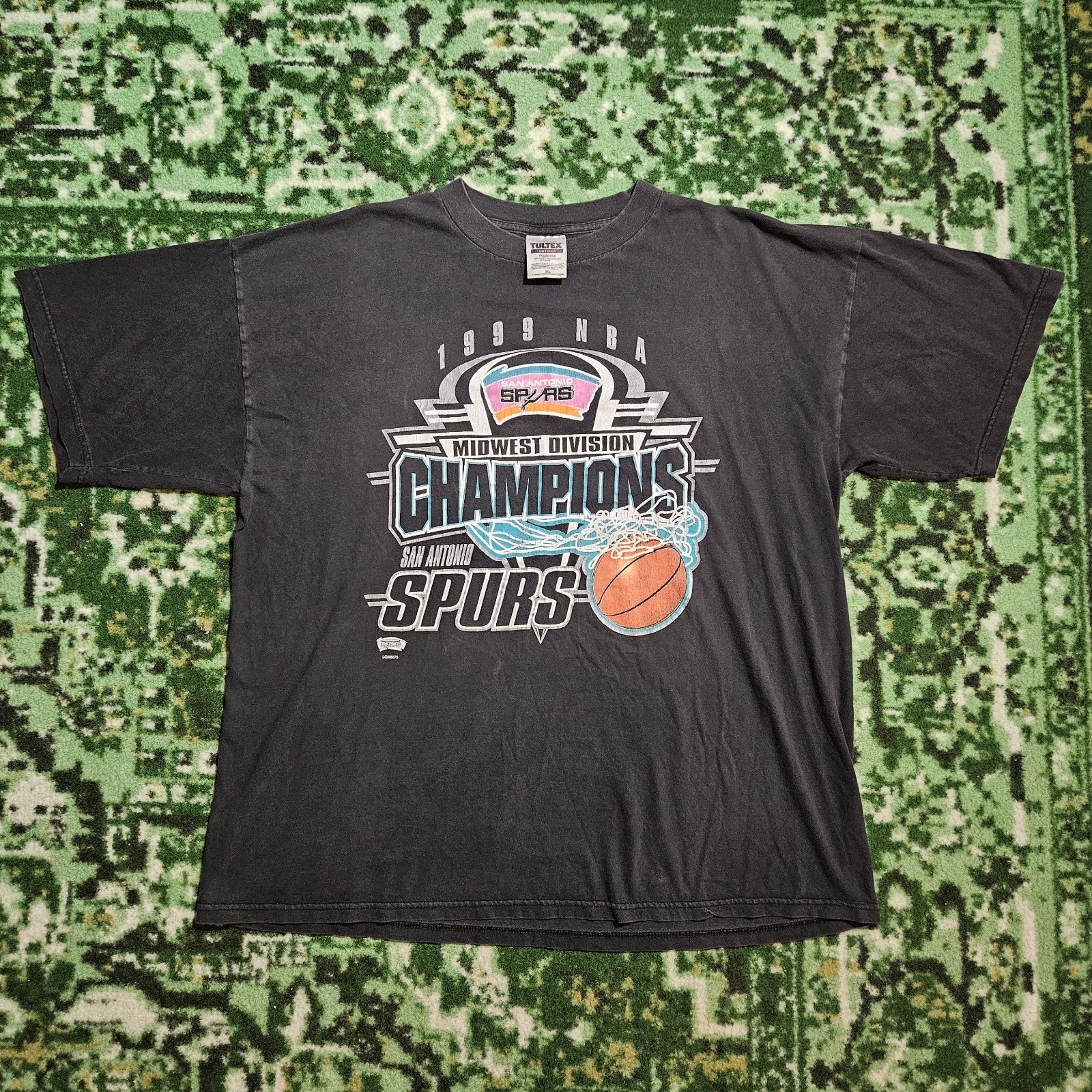 Vintage Tultex San Antonio Spurs 1999 Western Conference Champions Shirt Sz 2XL