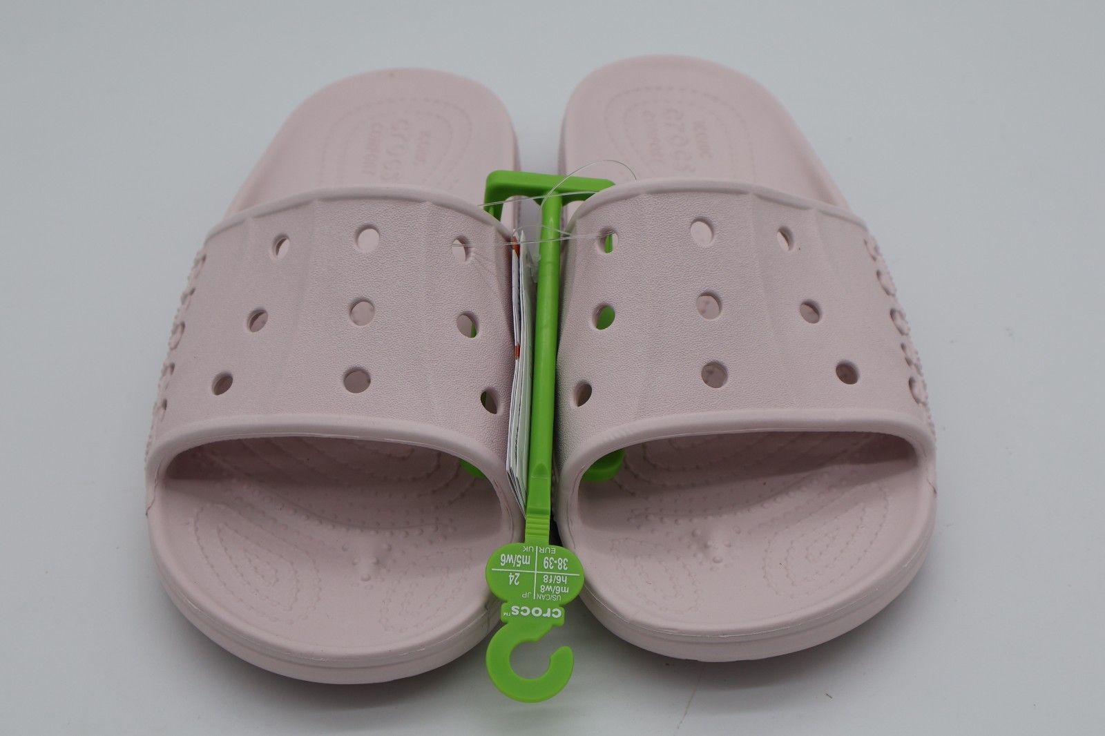 Crocs Baya Slide Sandals Cobblestone Tan & Off Pink Unisex M-6/W-8 Lot of 2