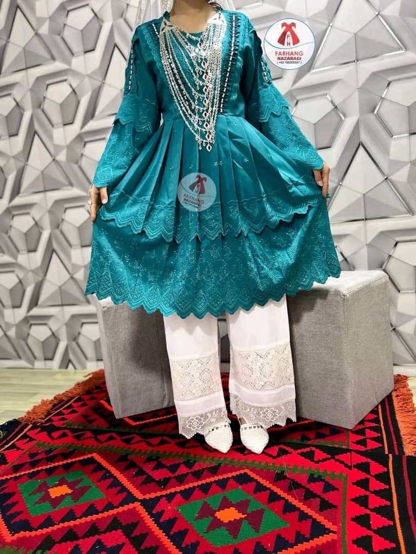 afghan TWO DAMANA clothes for women with deference colors.