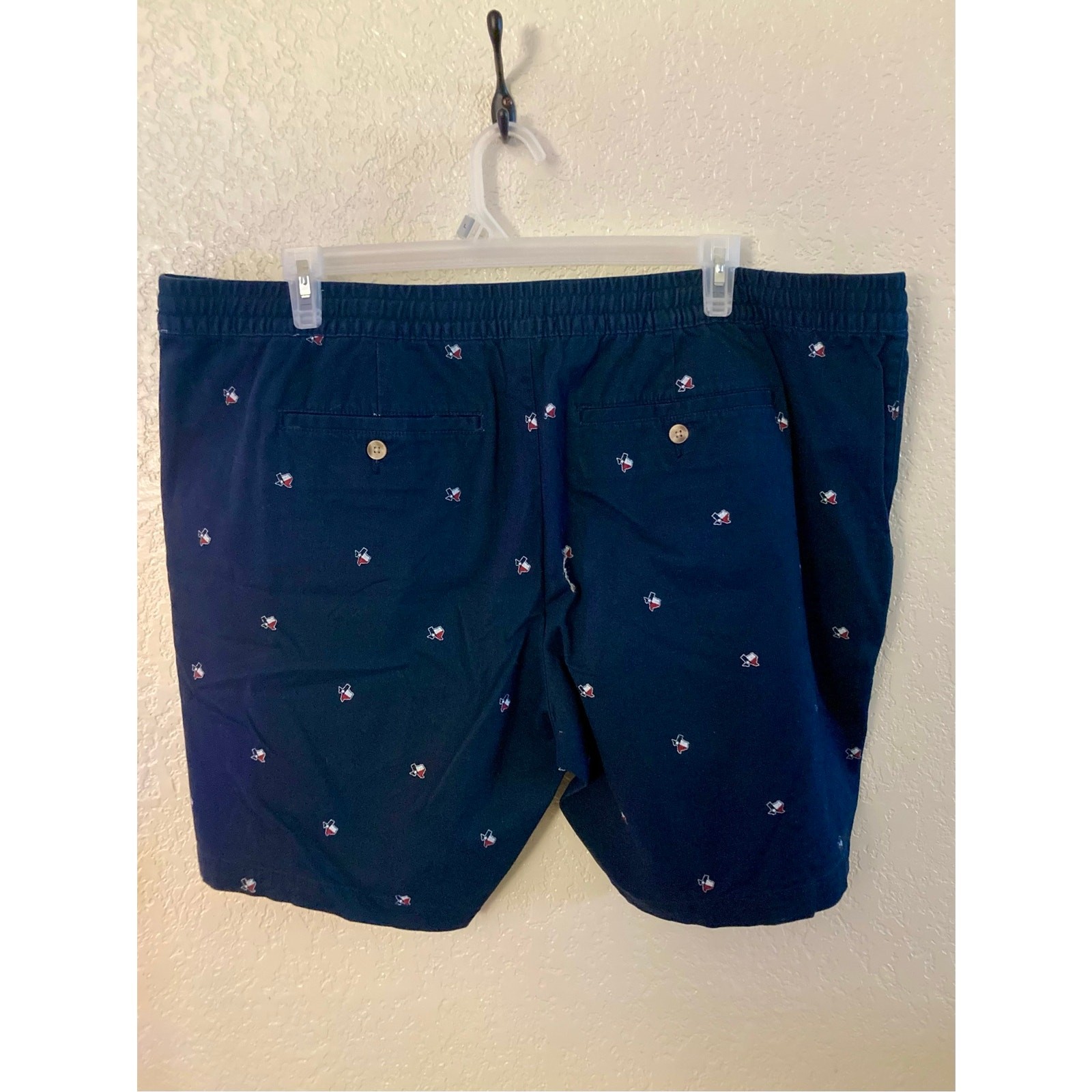 Men’s 2XL (44-46) Shorts Texas State Pattern Elastic Drawstring Waist