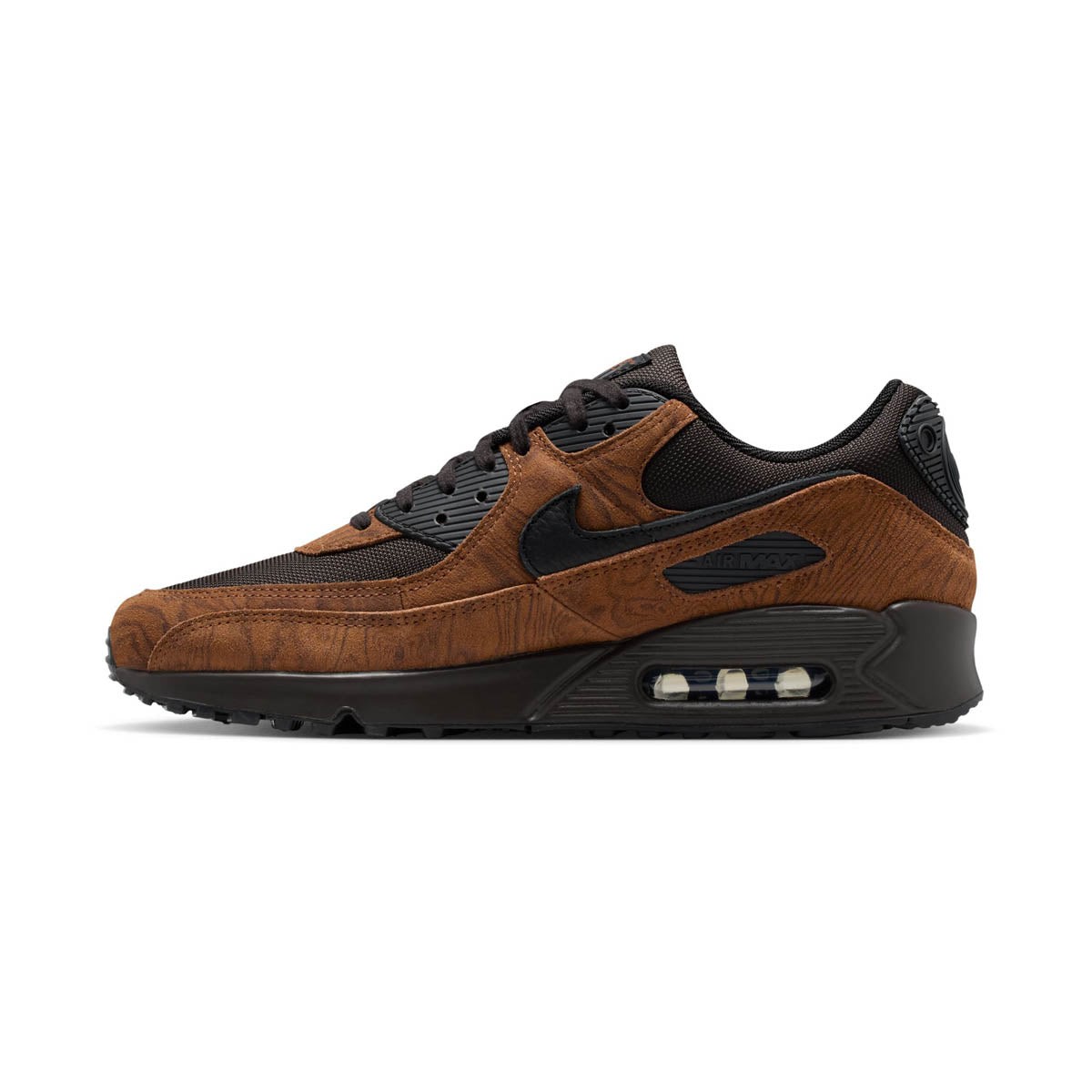 MENS NIKE AIR MAX 90 PREMIUM_LT BRITISH TAN/BLACK IQ0283-281-SIZE 7.5