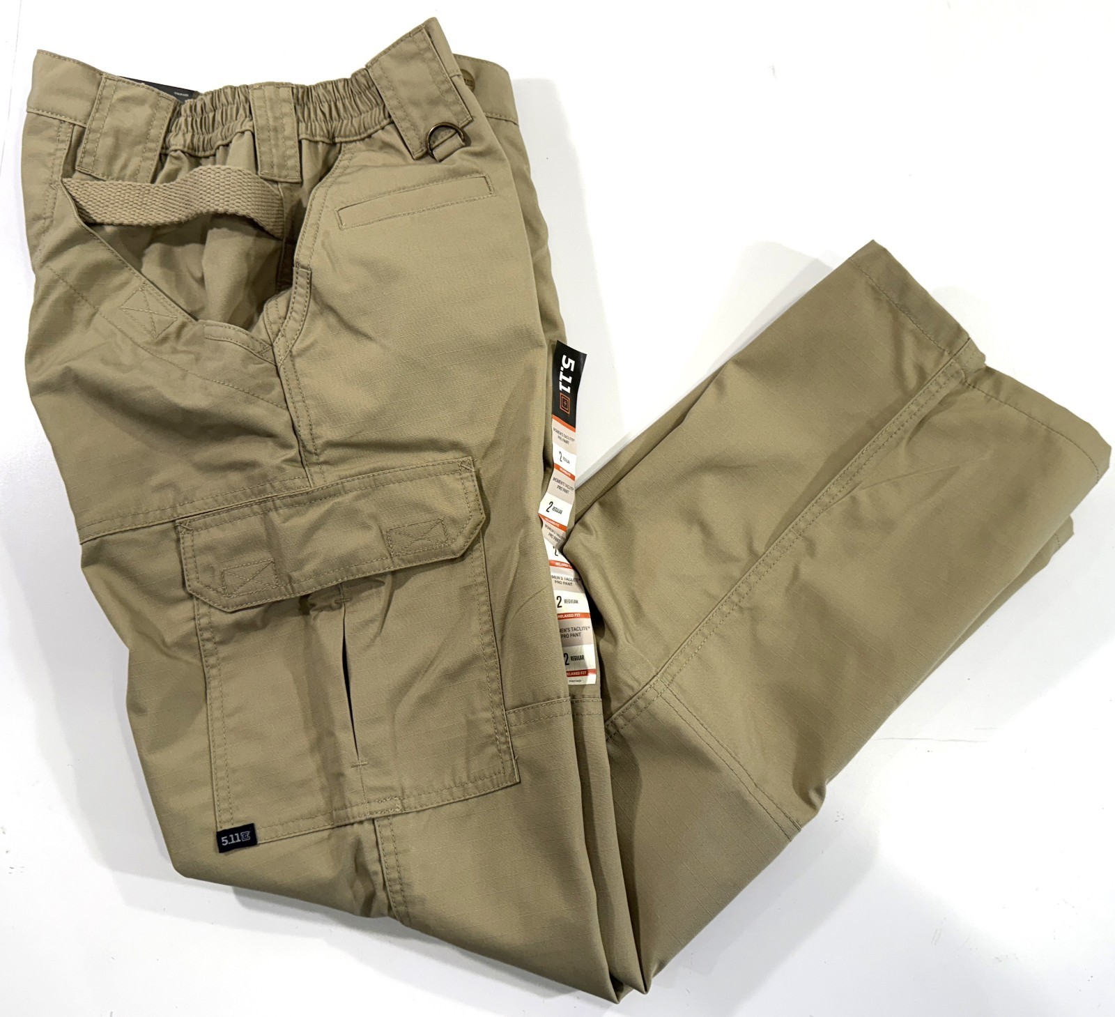 NWT SIZE 2 REG 5.11 TACTICAL WOMENS TACLITE PRO CARGO PANTS 64360 TDU KHAKI