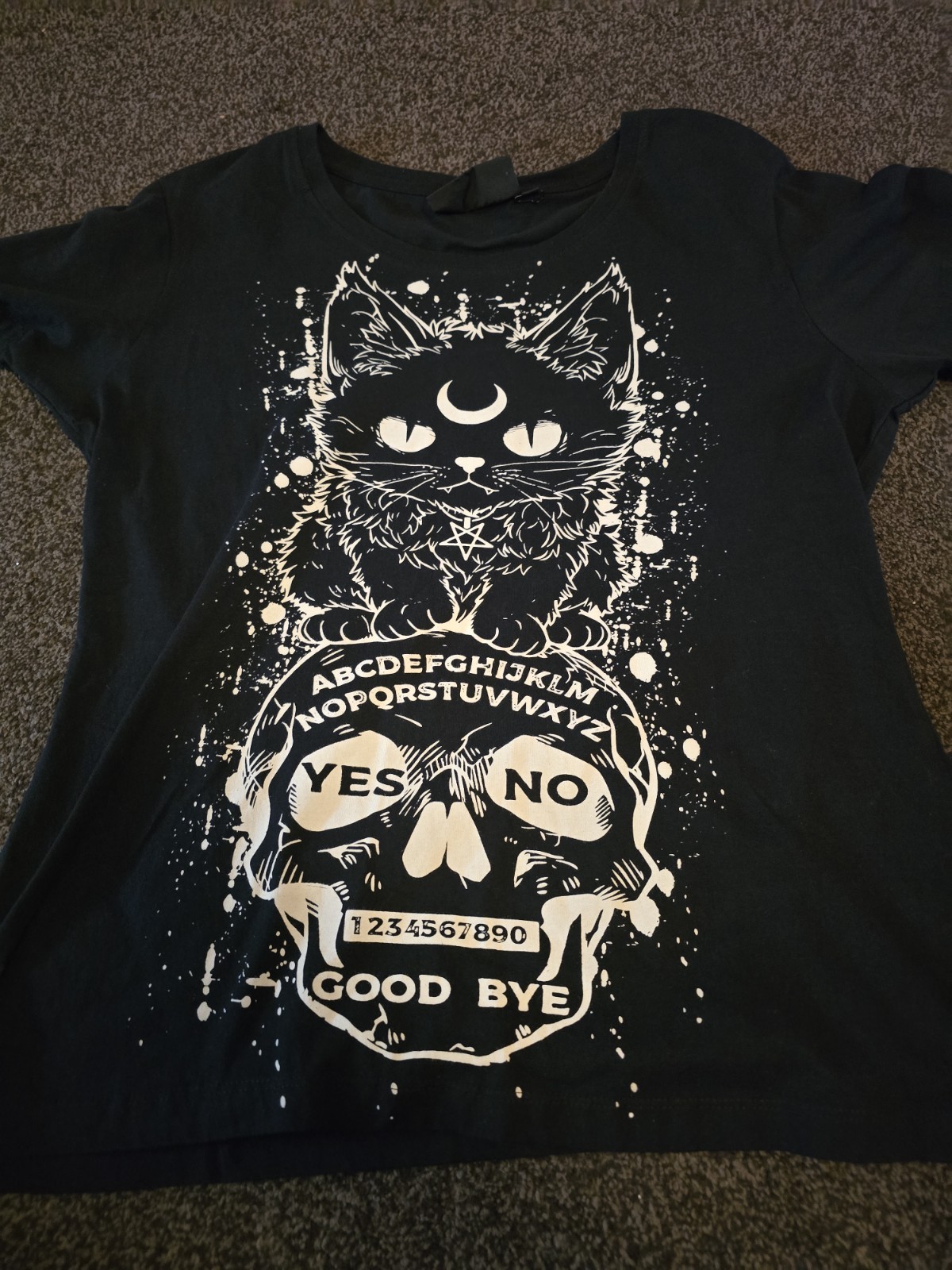 Heartless Gothic Cat Ouija Board Occult Tshirt Woman’s Size XXL