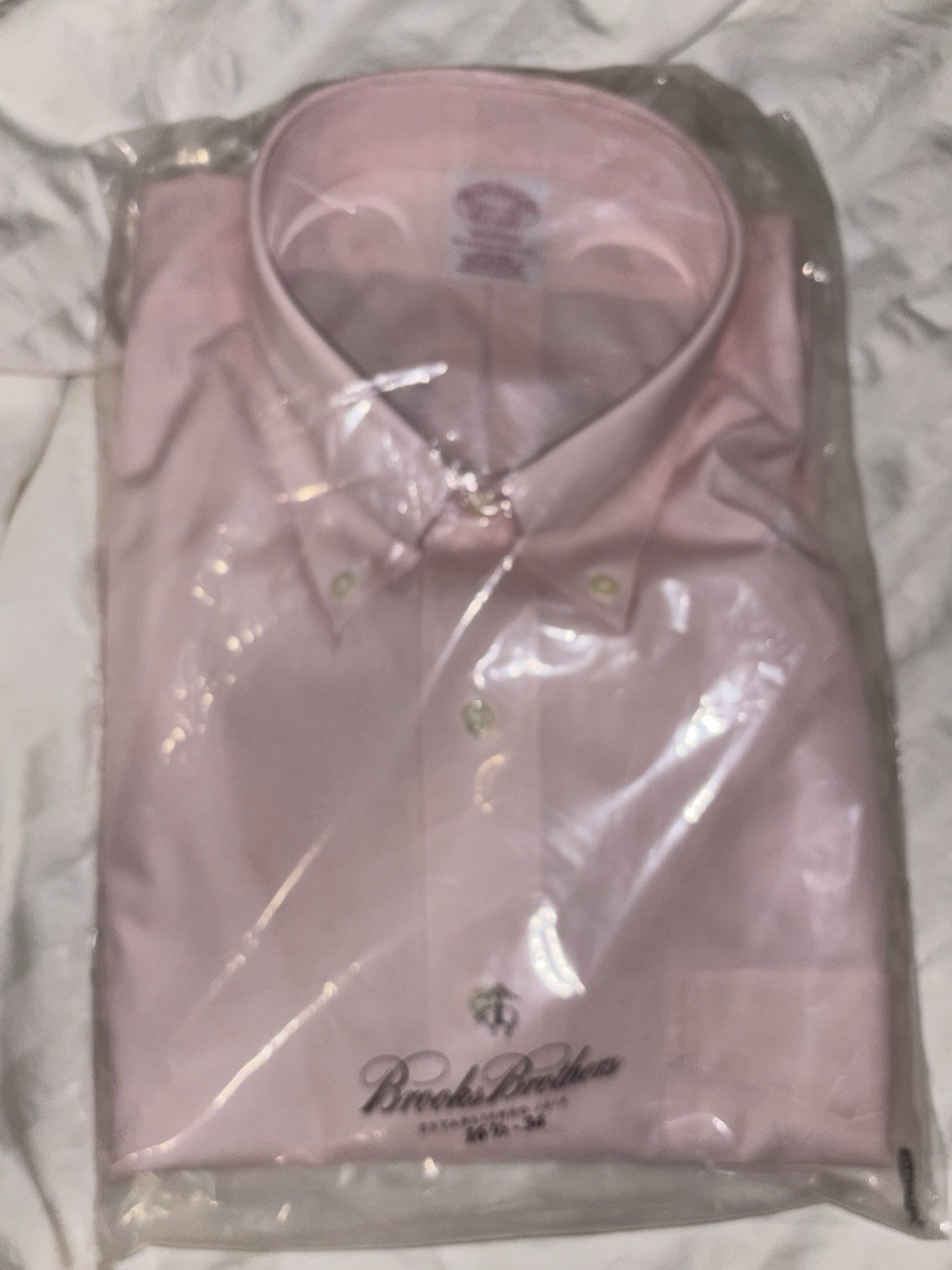 Brooks Brothers Men Color: 69 No Iron Dress Shirt 16.5 34 New In Bag Madison