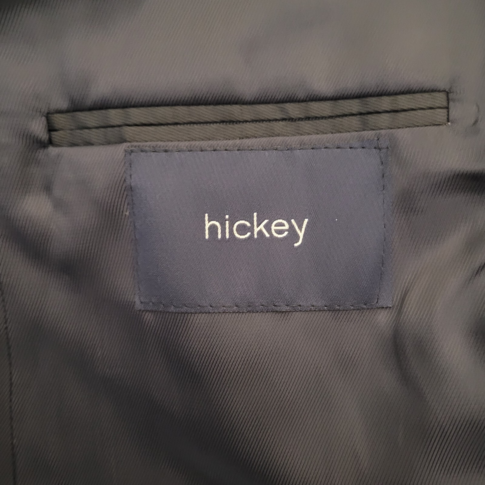 Hickey Freeman 100% Worsted Wool Navy Blue Blazer Mens 44L Sport Suit Coat