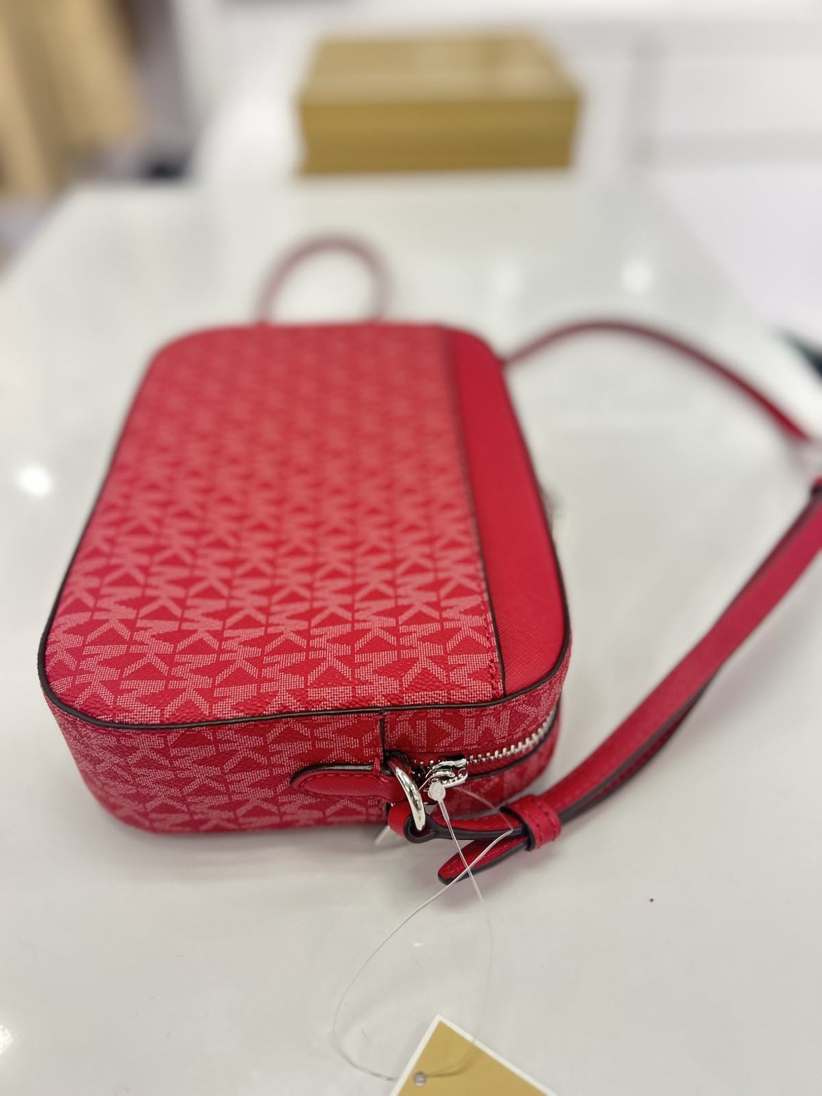 Michael Kors Large Handbag Purse Handbag Messenger Crossbody Bag Dark Raspberry