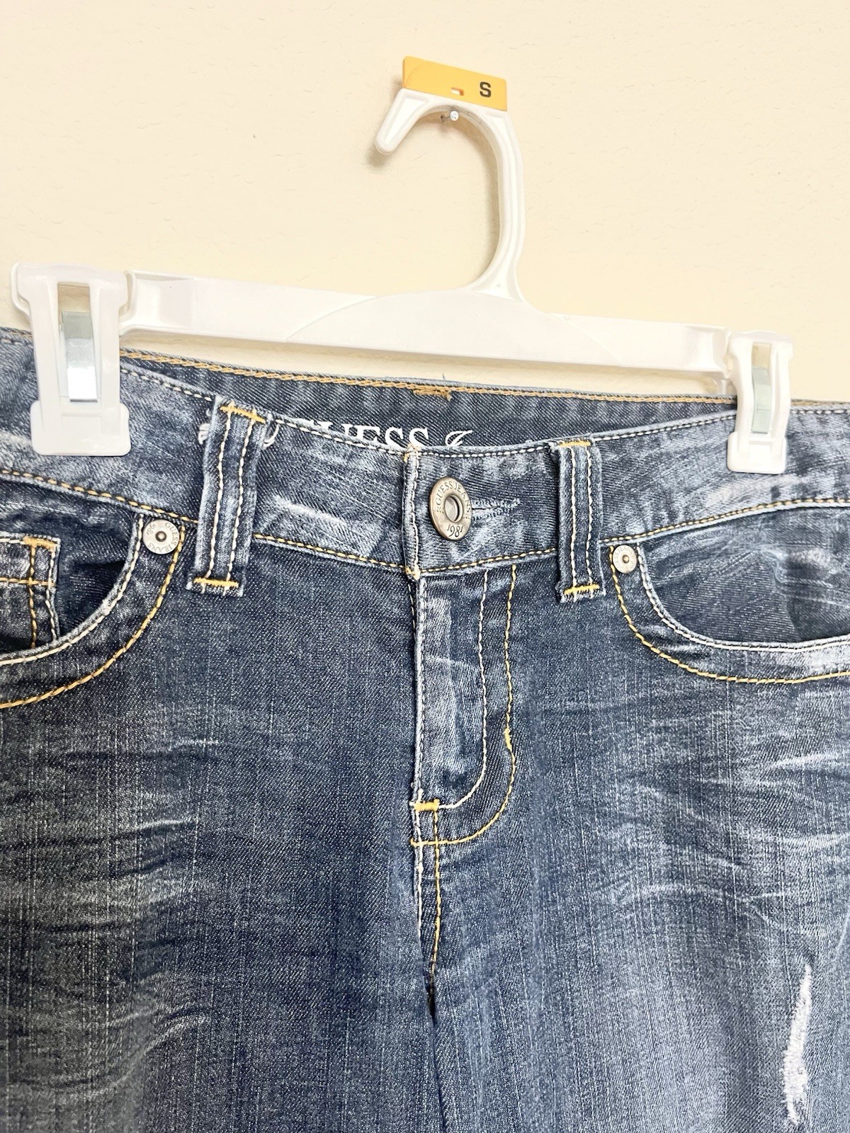 Vintage Guess Daredevil Bootcut Jeans Womens Distressed Low Rise Y2K Flare 30”