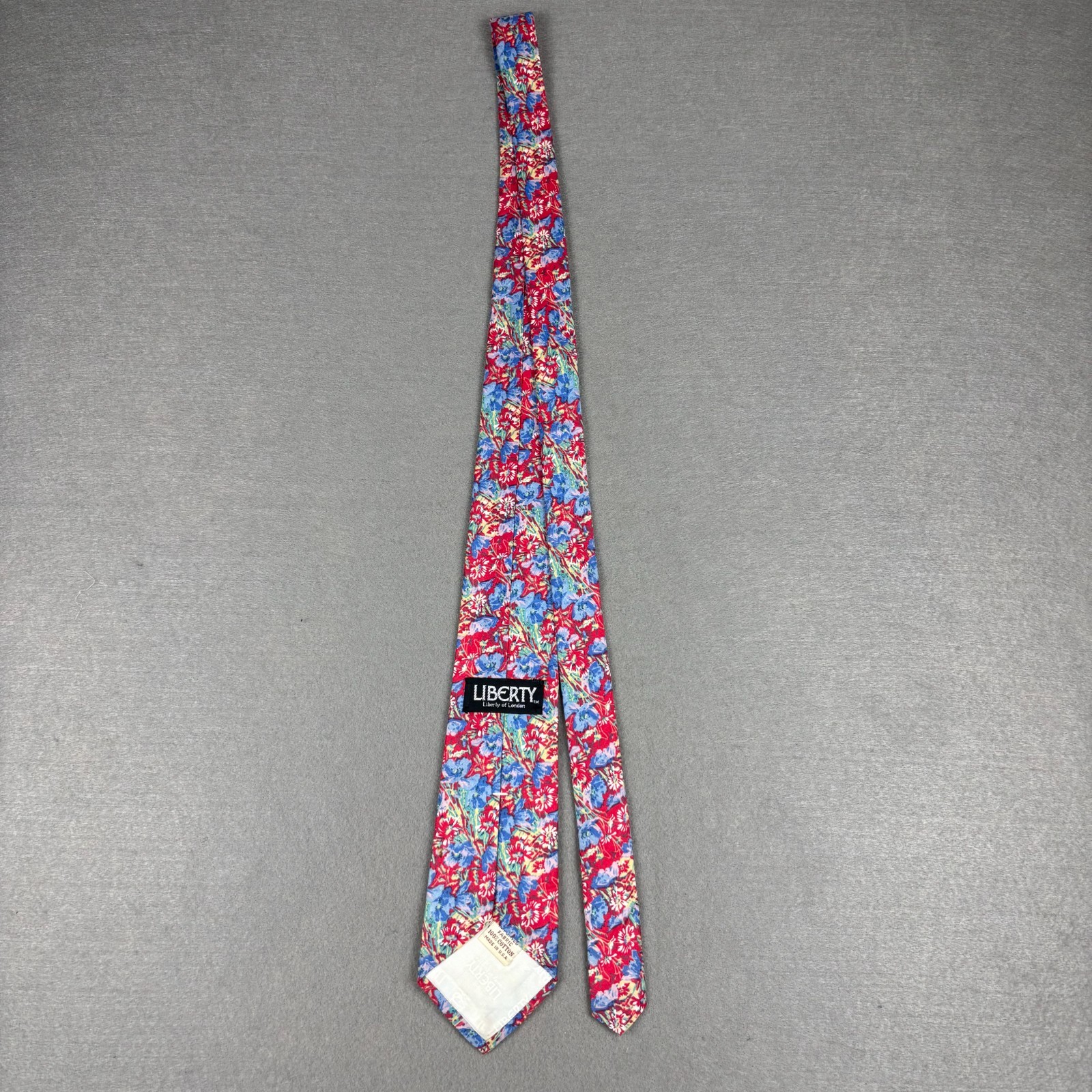 Altea Blue Red Chain Link Geometric Silk Tie Made Italy Woven Designer 3.25″