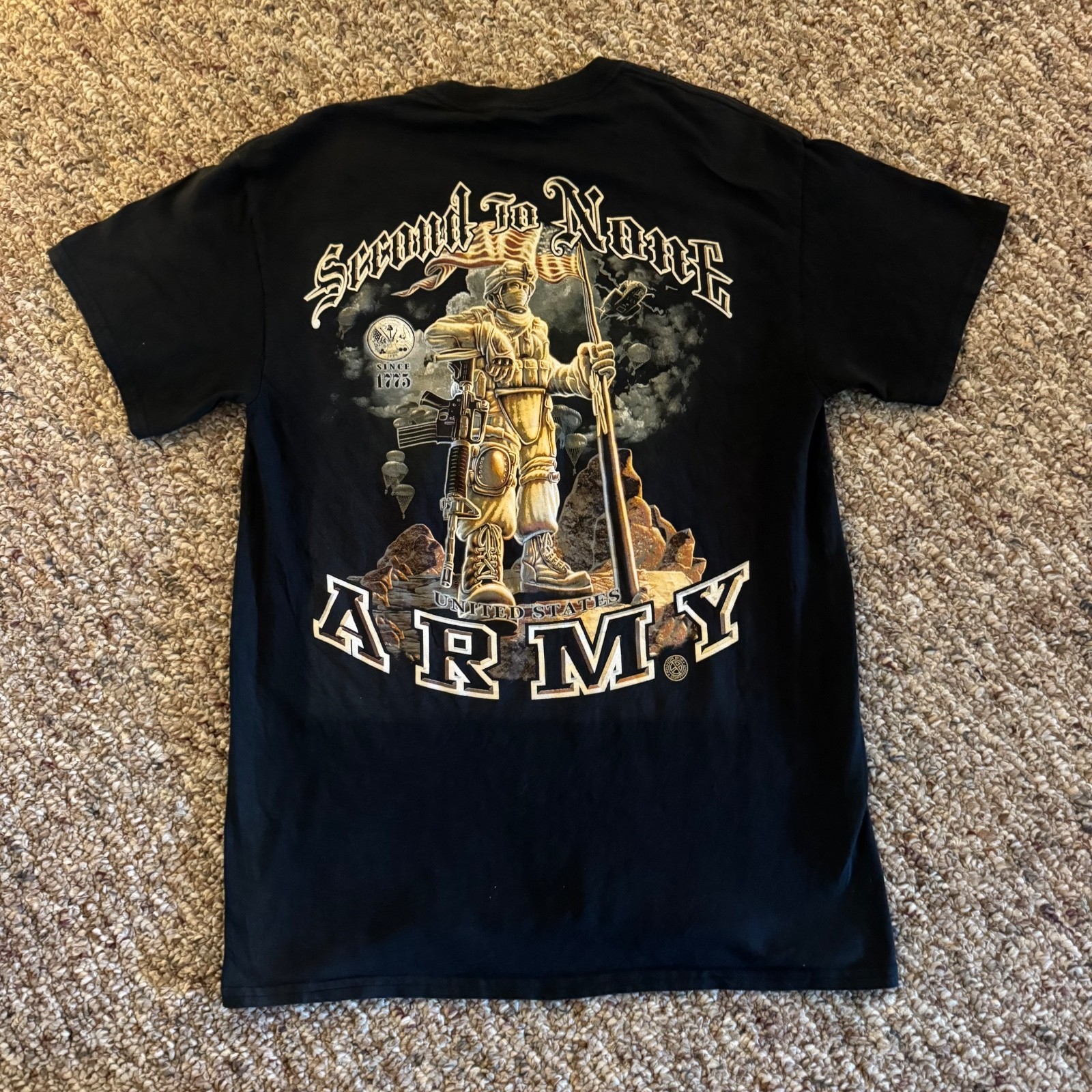 United States Army “Second to None” Short Sleeve Graphic T-Shirt Men’s Size S