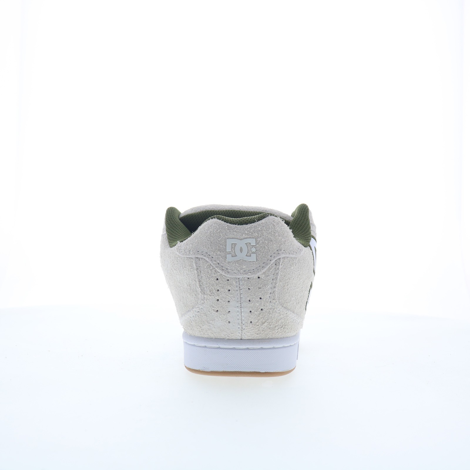 DC Net SE DC03260101-OWHGRN Mens White Suede Skate Inspired Sneakers Shoes