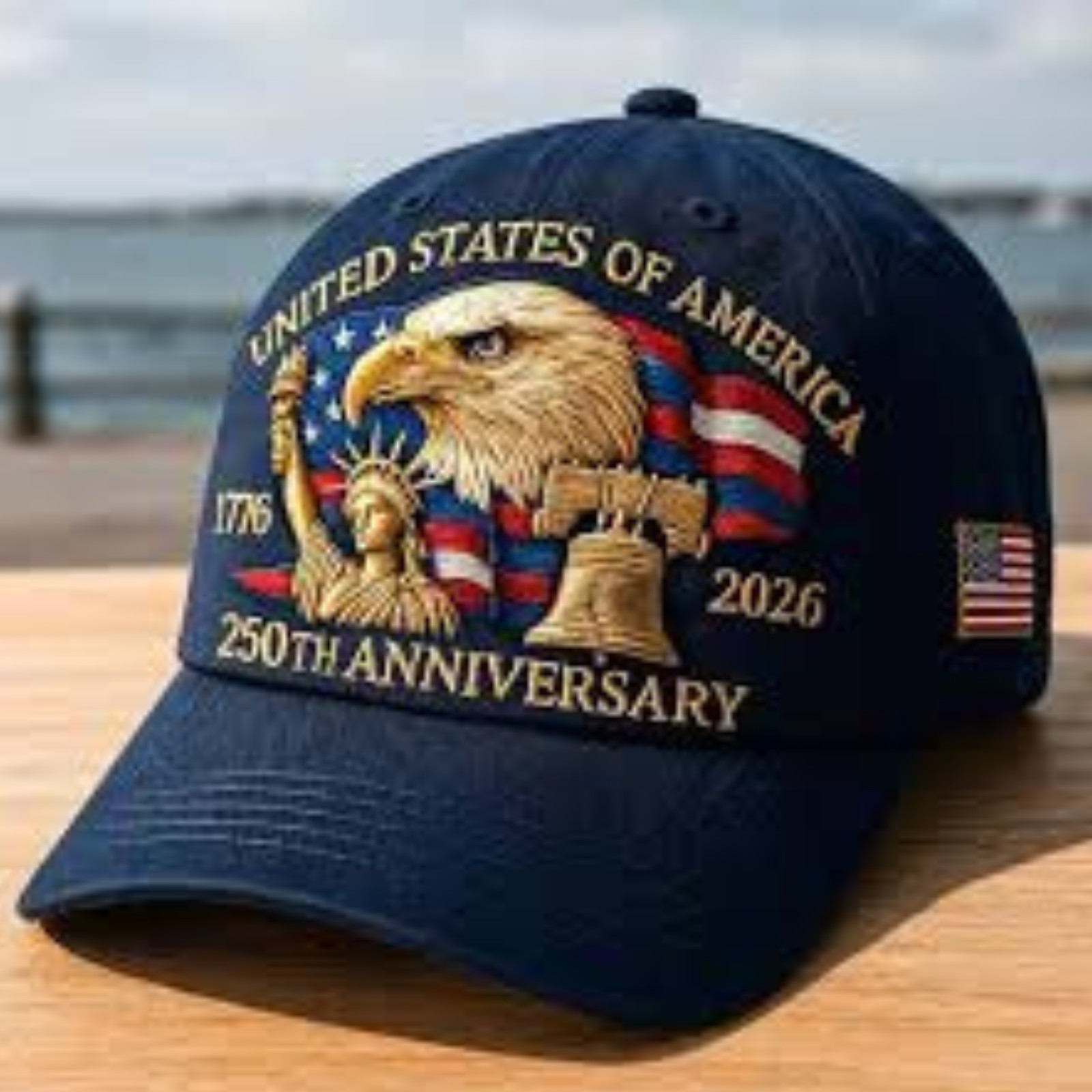 USA 250th Anniversary Baseball Cap Adjustable Patriotic Hat for Multiple Occasio