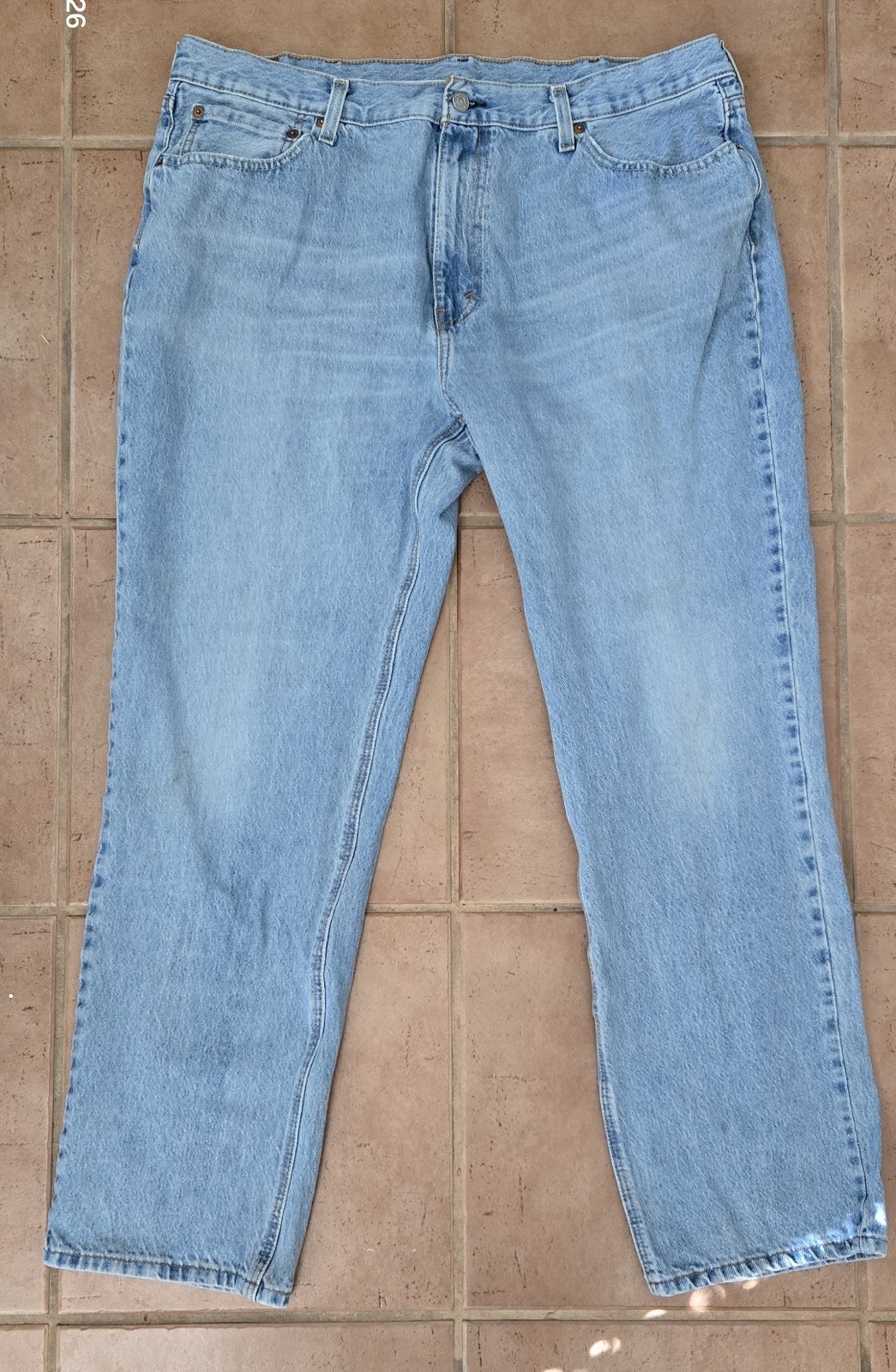 Levi’s 541 Men’s Light Blue Straight Denim Jeans 38×32 5-Pocket Mid Rise Logo