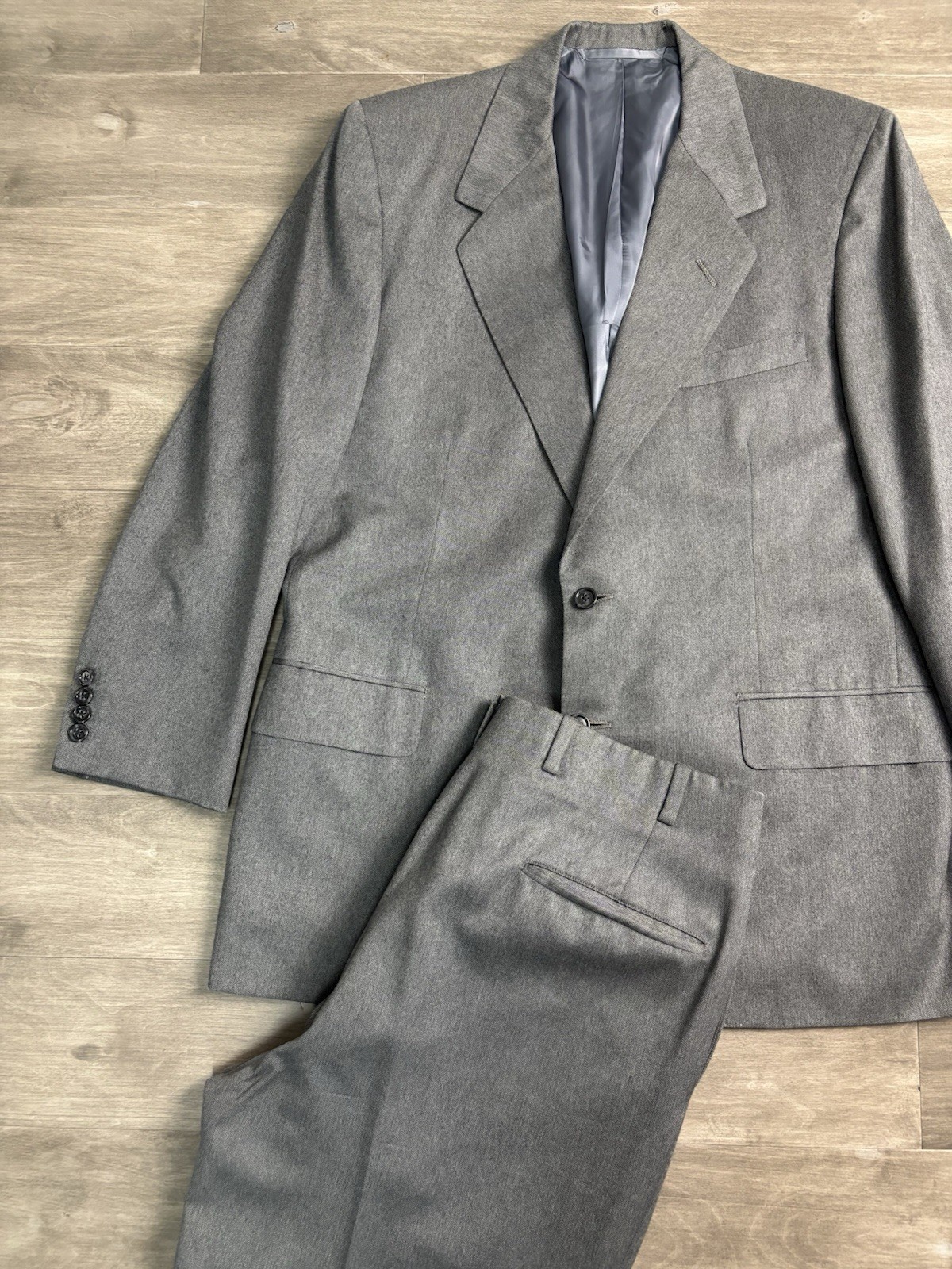 Oxxford Kenilworth Super Worsted 2 Piece Suit Size 42 Gray Pants 34×30