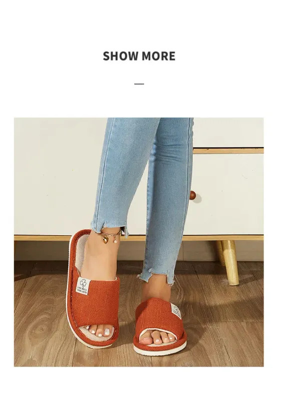 Slippers In Spring&Autumn Comfortable Bedroom Breathable Slippers Men’s&Women’s