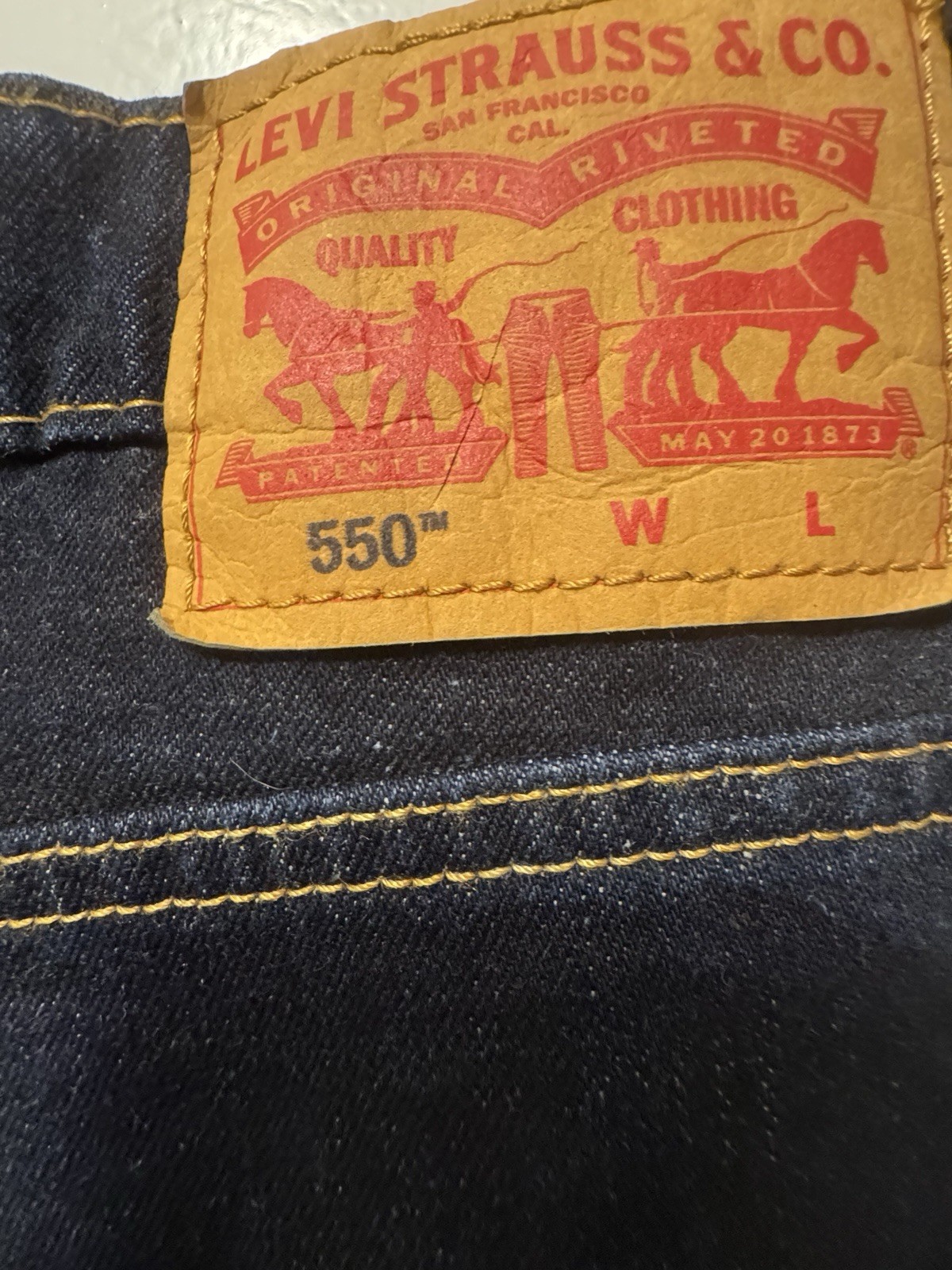 Levi’s 550 Relaxed Jeans Men’s 56×28 Big & Tall Stretch Dark Wash NWT B12#11