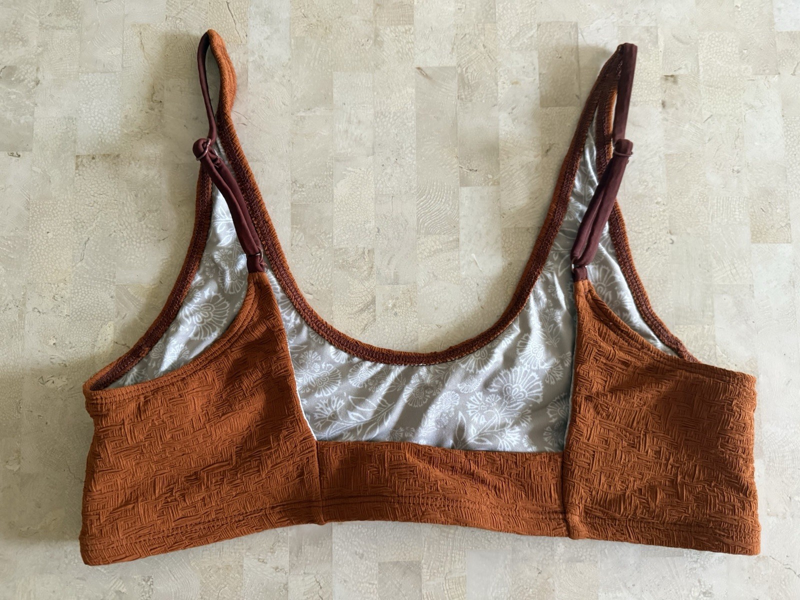 Free People FP Beach Farrah Dylan Bikini Top In Honey Ginger SZ Medium NWOT