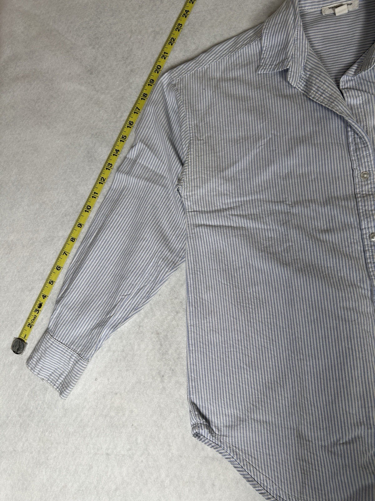 NWT Old Navy Linen Blend Natural Tan Button Long Boyfriend Shirt Blouse 14TALL