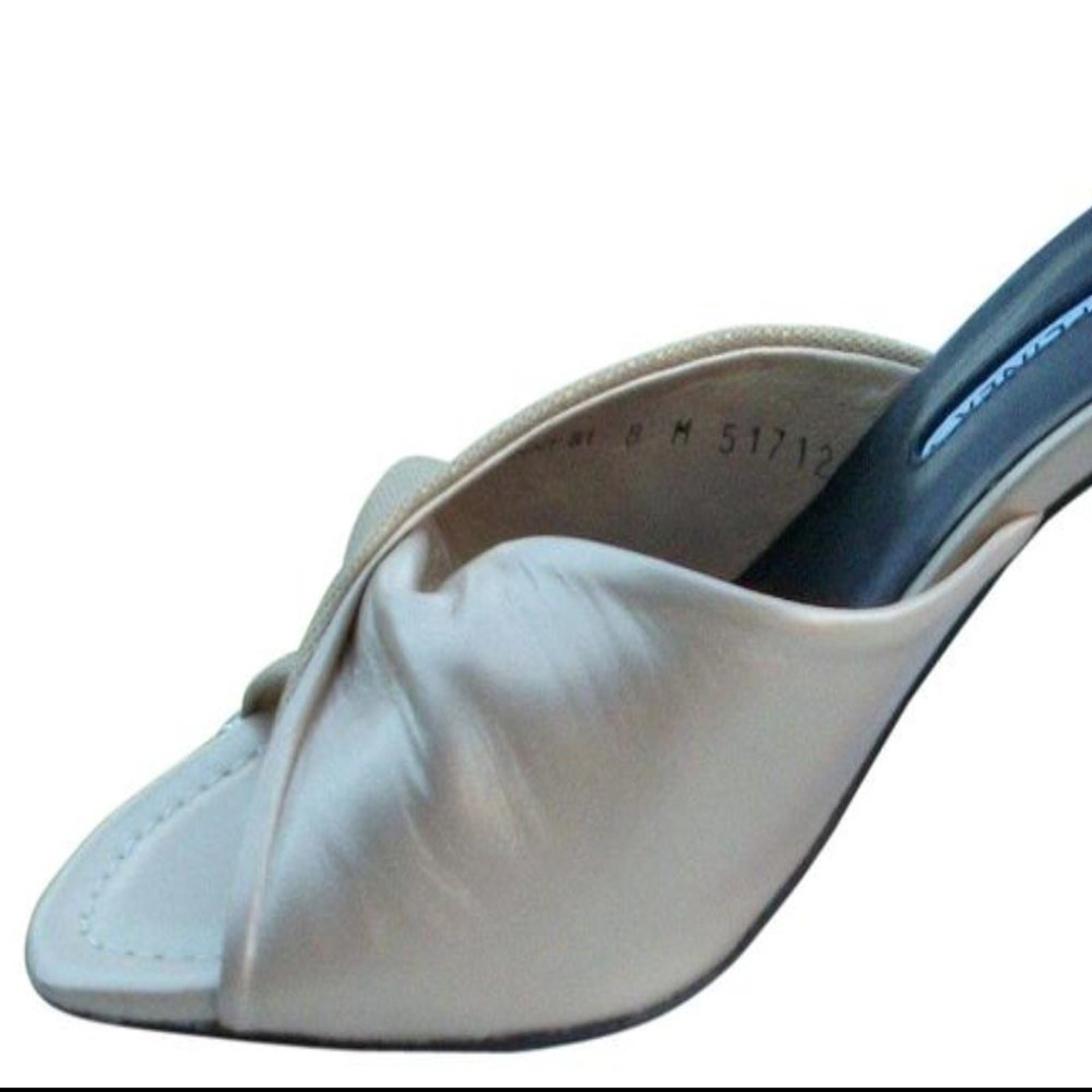 Donald Pliner Beige Metallic Elastic Mesh and Leather Slide Shoe NWT New $255