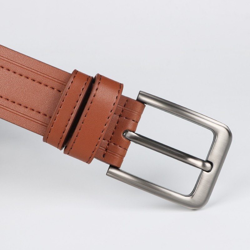 Men’s Belt Full Grain Leather Classic pin-buckle belt for Men