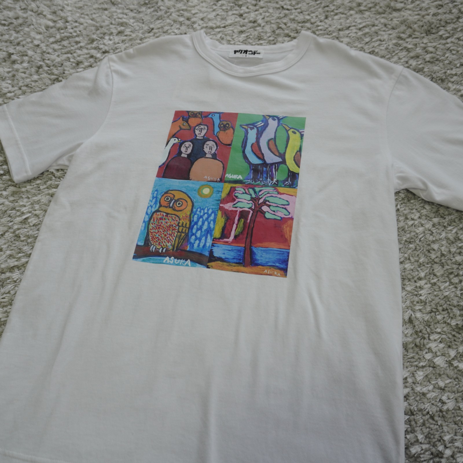HERALBONY 　Art T-Shirt　collaboration withYakuodo　Japanese brand　Color: White