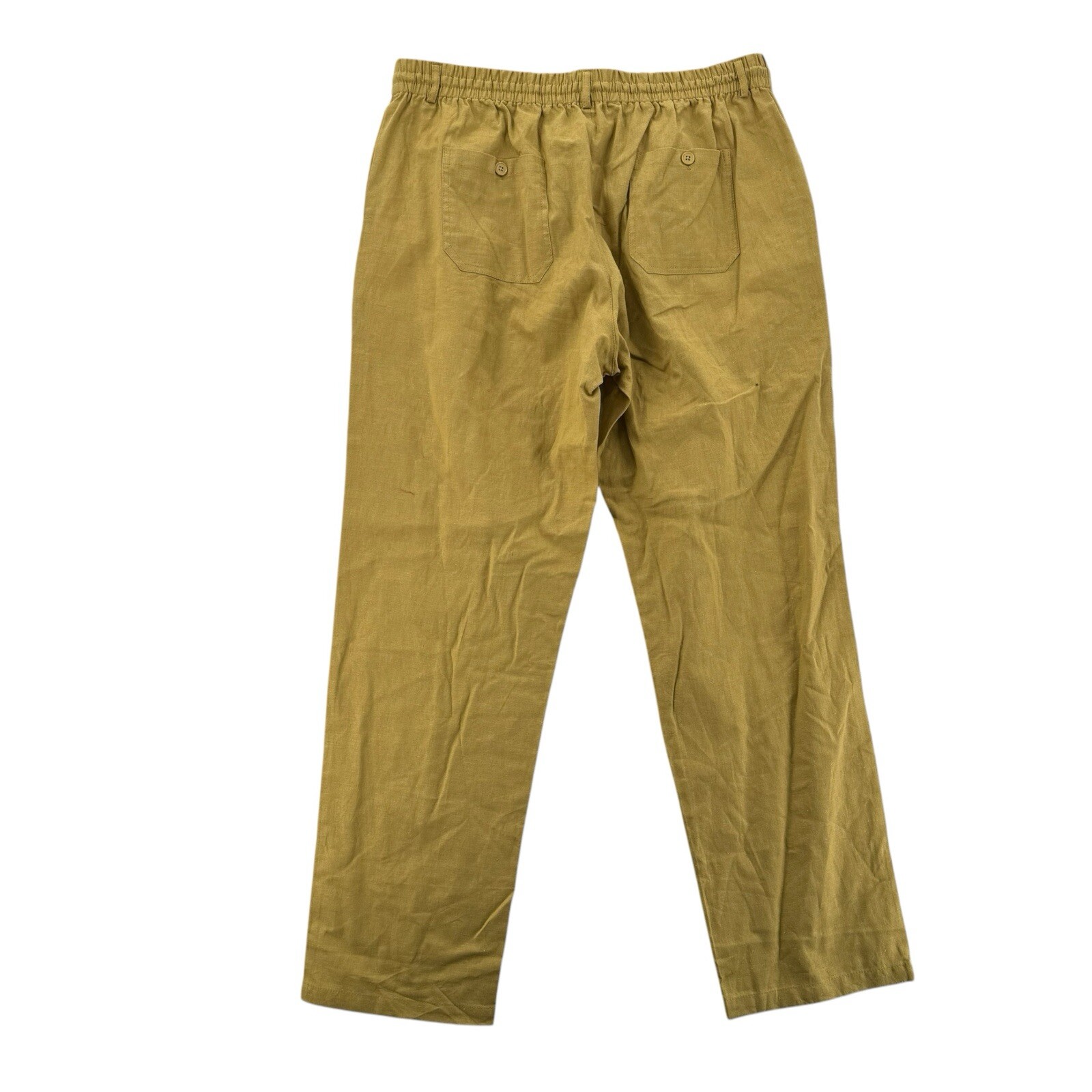 NWT Hat And Beyond Pants Womens Size 2XL Linen Stretch Elastic Drawstring Basic