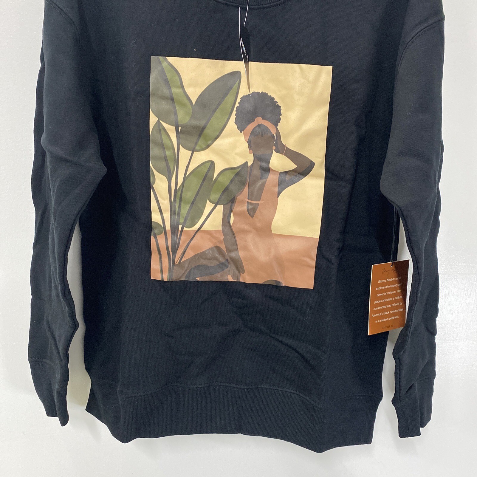 Forever 21 Celebrating Black History Collection Black Sweatshirt W/Logo Size Sm