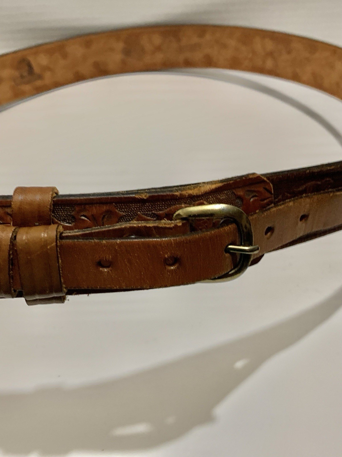 Men VNTG 40 “Comanche “Handmade Genuine Top grain Leather Belt 56364 Made In USA