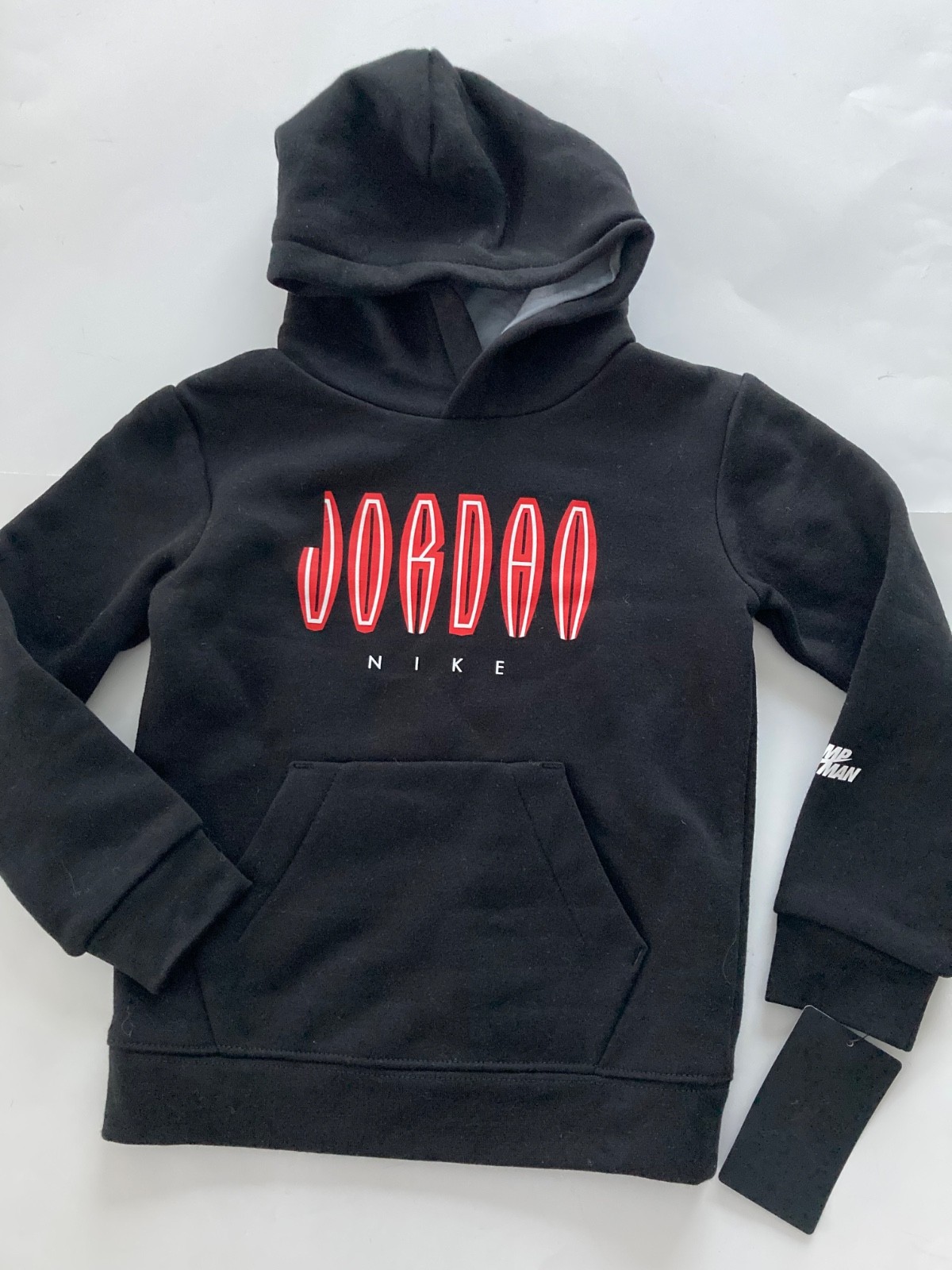 Air Jordan Boys Fleece Hoodie Pullover Jumpmen logo size 4 5 6 7 Gray Navy Black