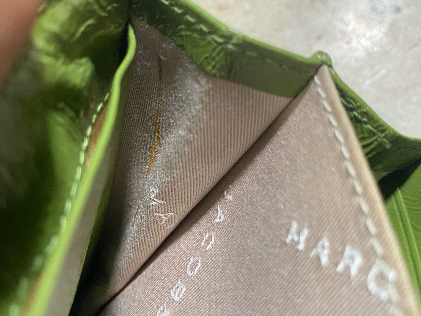 Marc Jacobs Vintage Green Quilted Leather Push Lock Double Pocket Zip Wallet