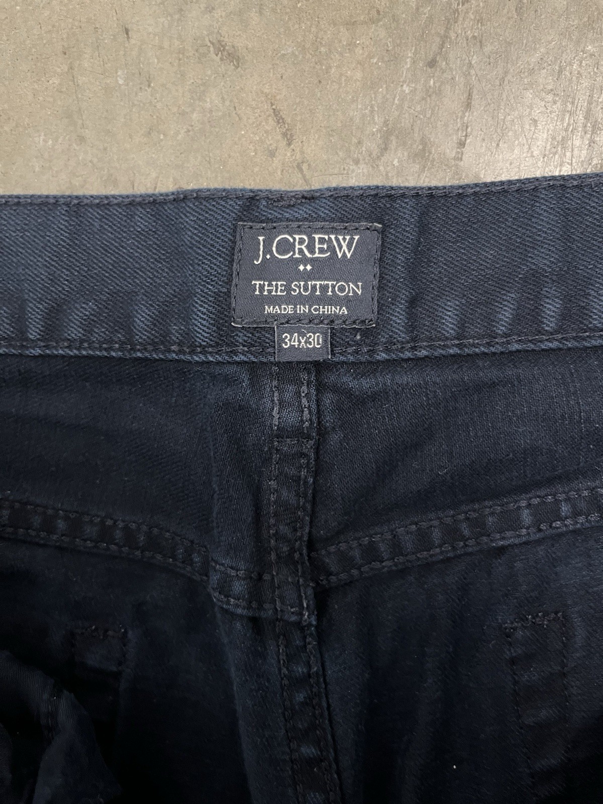 J Crew The Sutton Pants Men 34×30 Blue Herringbone Smart Casual Office City