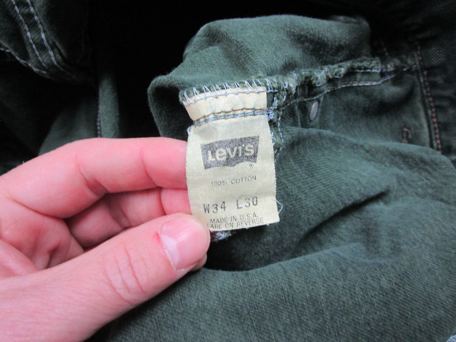 Vintage Levis SilverTab Baggy Green Jeans Men’s 32×29.5 Purple Label USA 90s