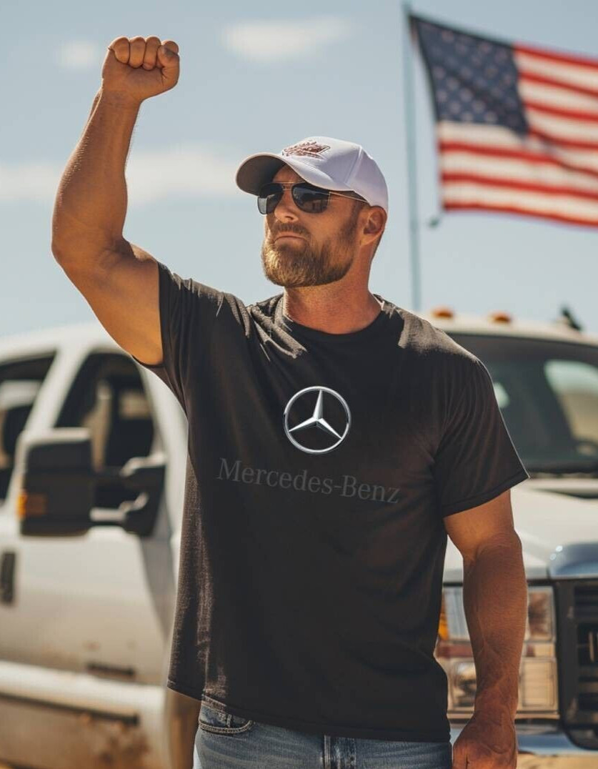 Mercedes Benz Motor Thsirt AMG Black Tee Front Print Gildan Unisex T-Shirt