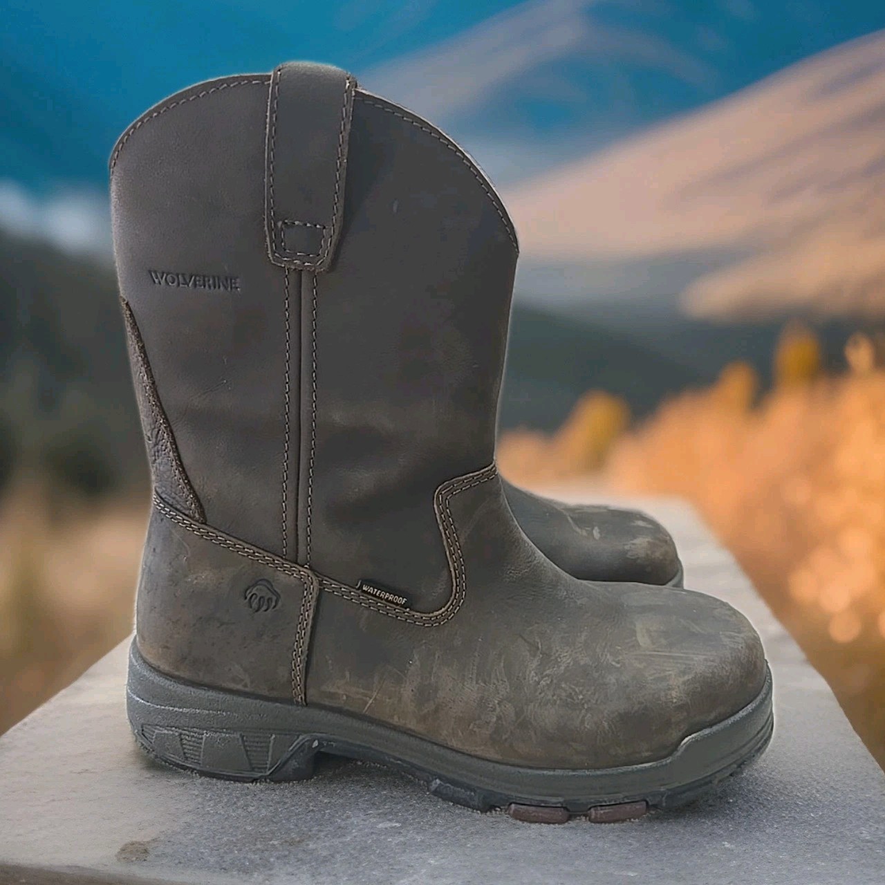 Wolverine Wellington Waterproof Composite Toe Boot Mens Sz 9.5 Workwear Western