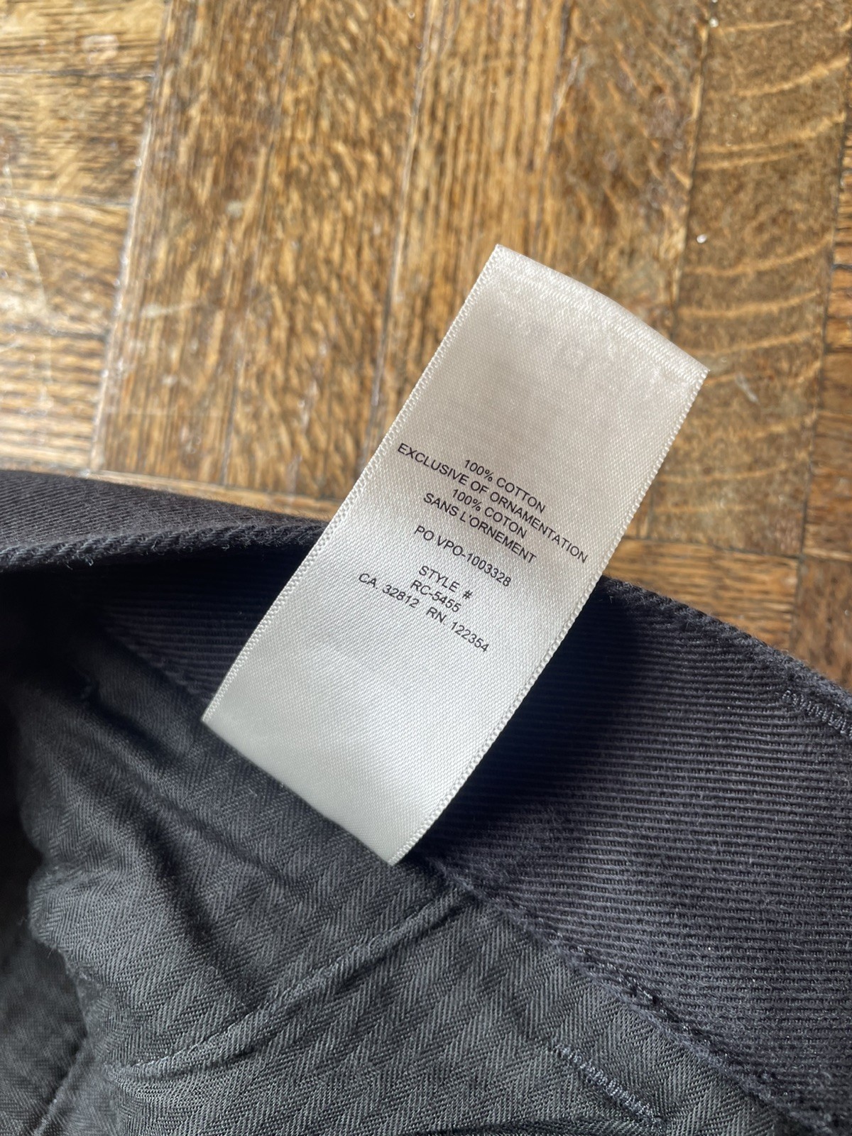 Reigning Champ Freshman Cotton Chino Pants Black RC 5455