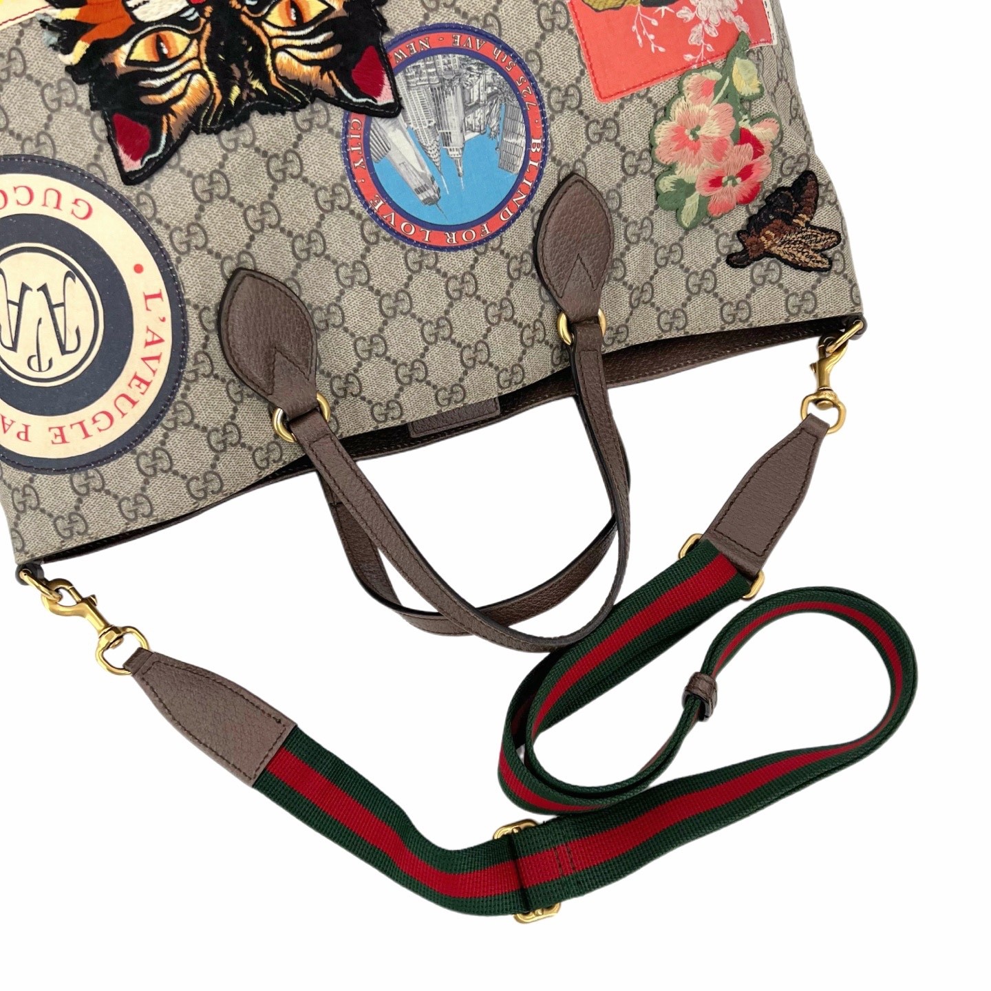 Gucci Soft GG Supreme Monogram Courrier Medium Crossboy Tote