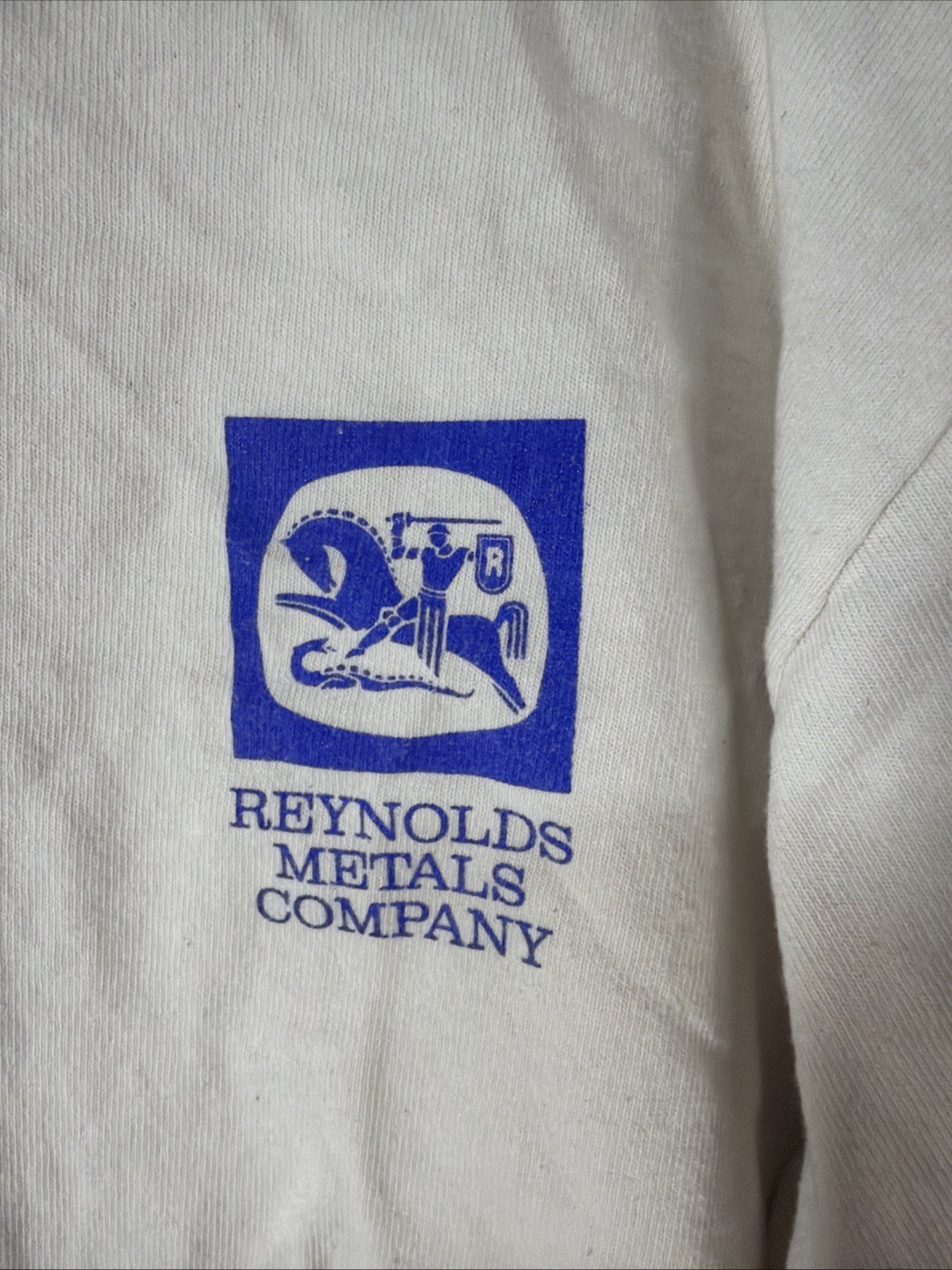 Vintage Reynolds Metals Company 1/4 Button Shirt Single Stitch Made In USA