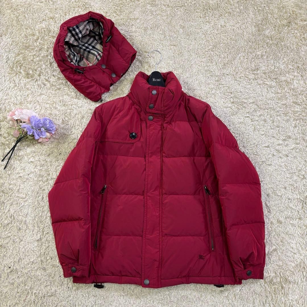 Burberry London Nova Check 2way Removable Hood Down Coat