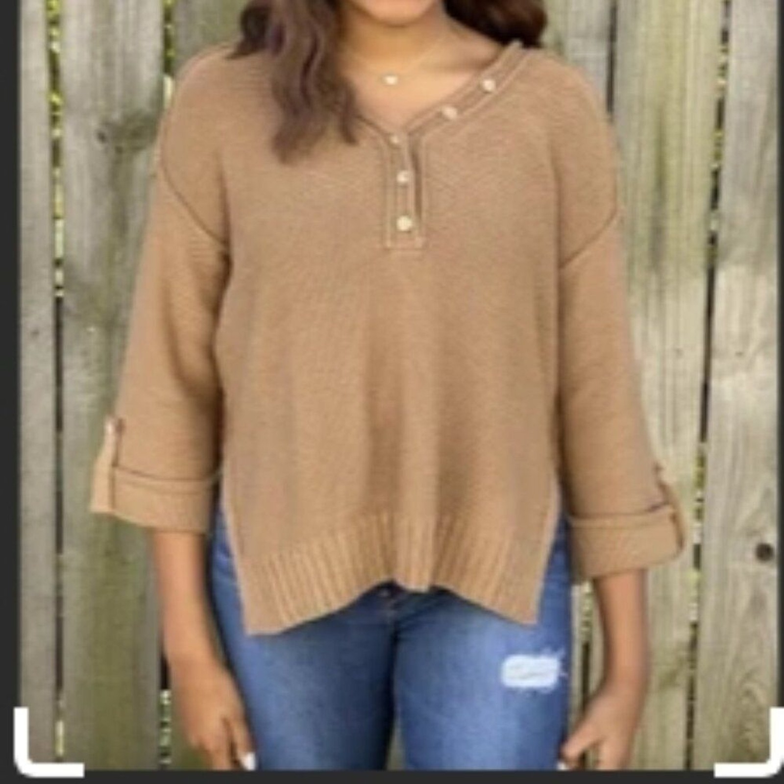ODDY Discover More Sweater Size: S/M Tan NEW WITH TAGS