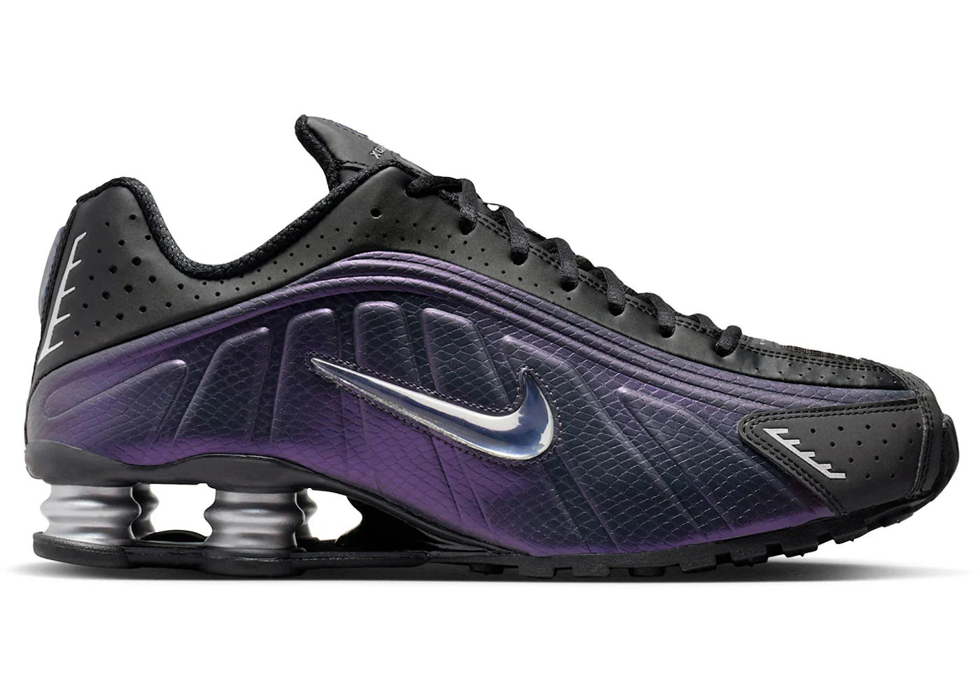 Nike Shox R4 Black Metallic Silver Purple Dynasty (IO4546-002)