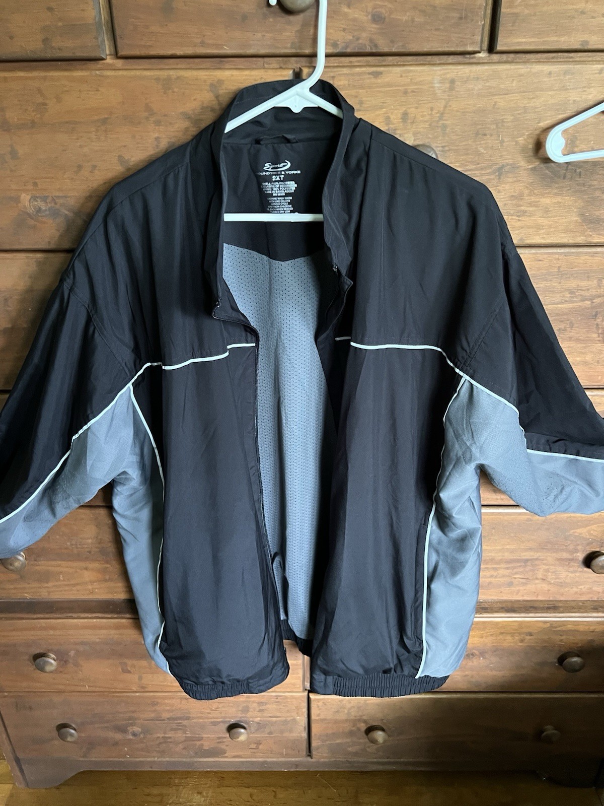 Roundtree & Yorke Sport Men’s Big & Tall 2XT Black/Gray Full-Zip Jacket